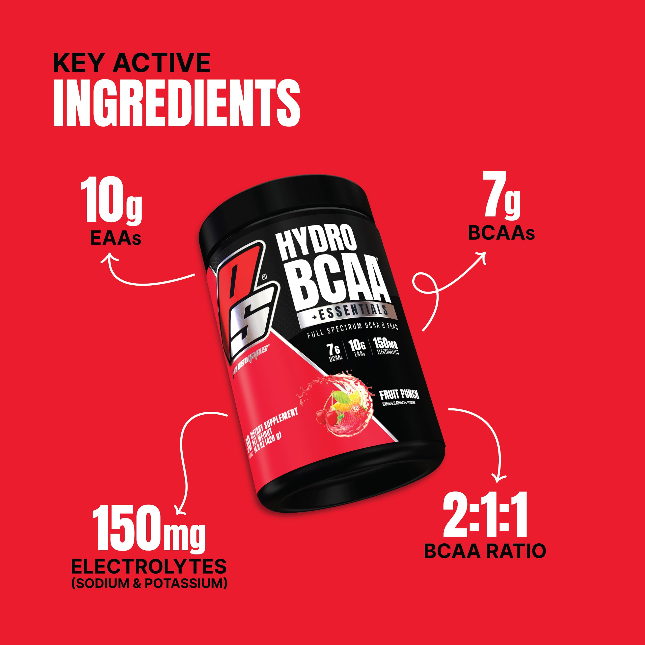Foto 4 pulgar | Suplemento De Aminoácidos Prosupps Hydrobcaa Fruit Punch 30 Porciones - Venta Internacional.