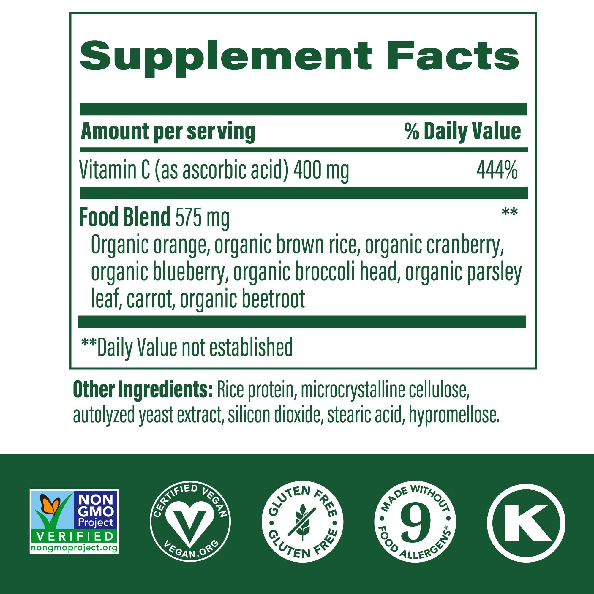 Foto 2 | Suplemento Megafood Ultra C 400 Mg Vegano Con Vitamina C 60 Comprimidos - Venta Internacional.