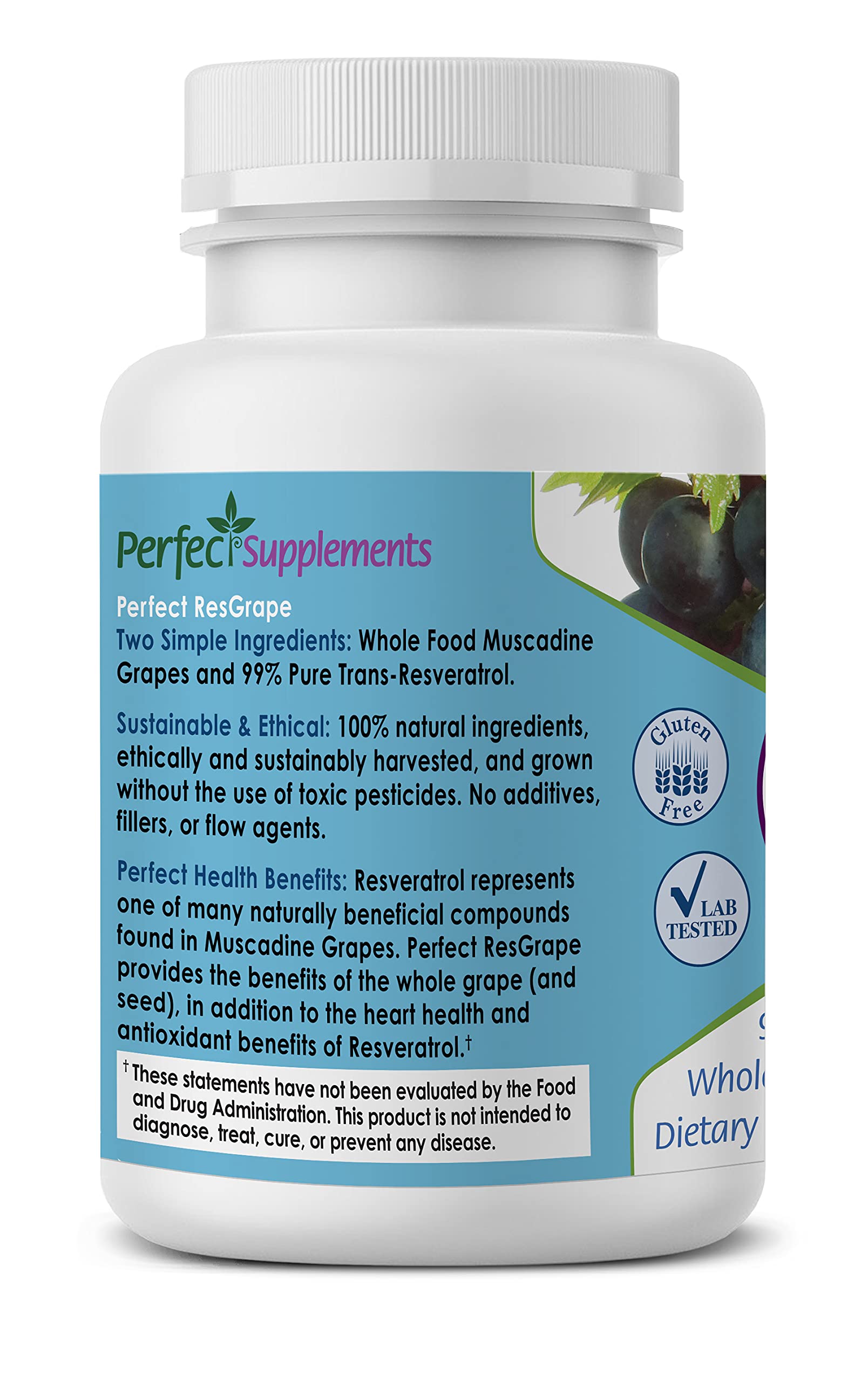 Foto 3 | Suplemento Perfecto Suplementos Perfect Resgrape Resveratrol - Venta Internacional.