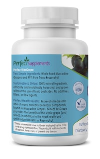 Foto 3 | Suplemento Perfecto Suplementos Perfect Resgrape Resveratrol - Venta Internacional.