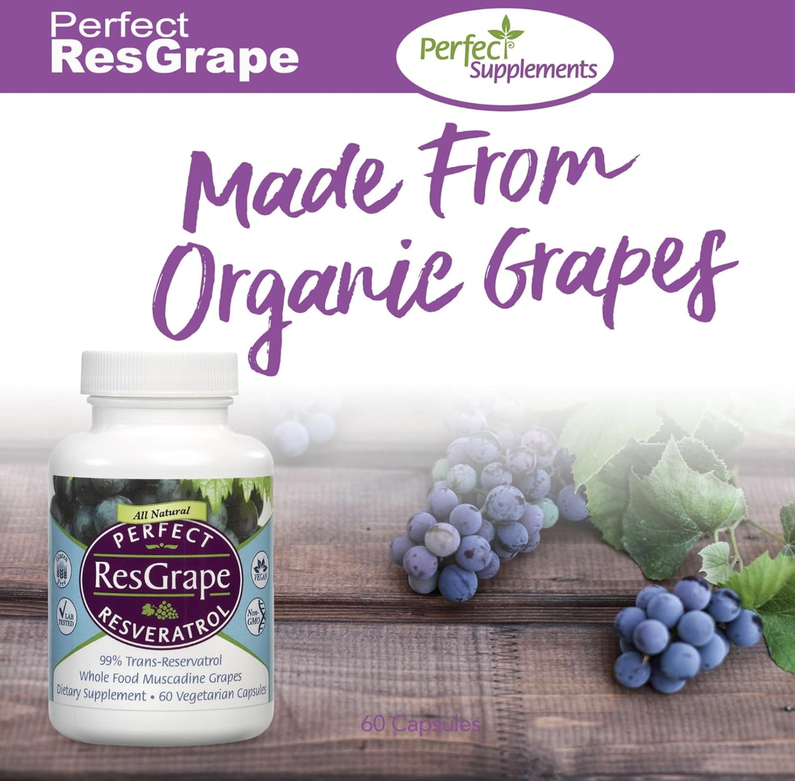 Foto 8 pulgar | Suplemento Perfecto Suplementos Perfect Resgrape Resveratrol - Venta Internacional.