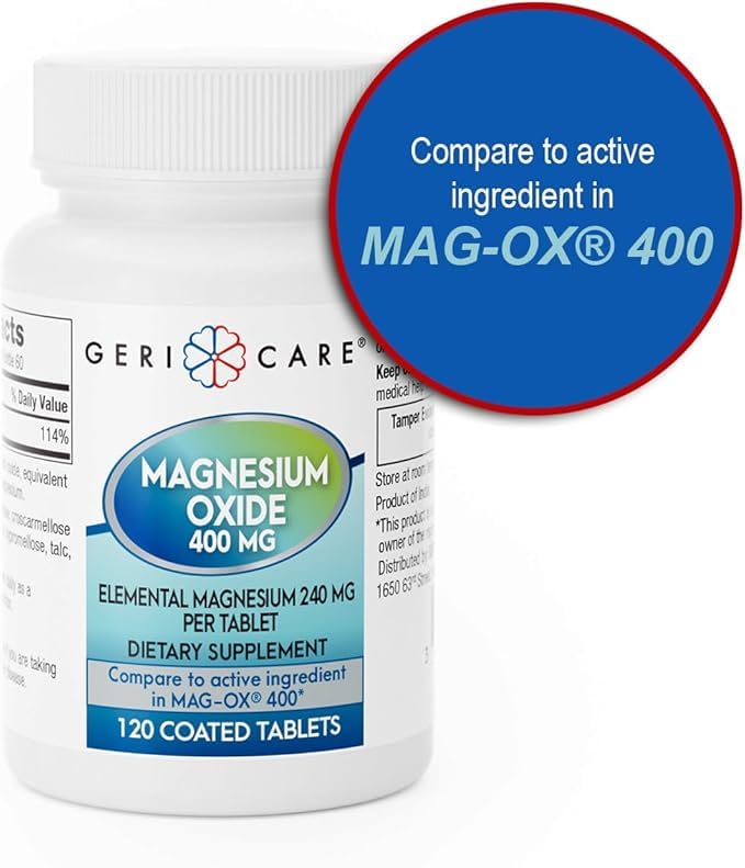 Foto 8 pulgar | Suplemento Gericare De Óxido De Magnesio 240 Mg 120 Tabletas X 6 - Venta Internacional.