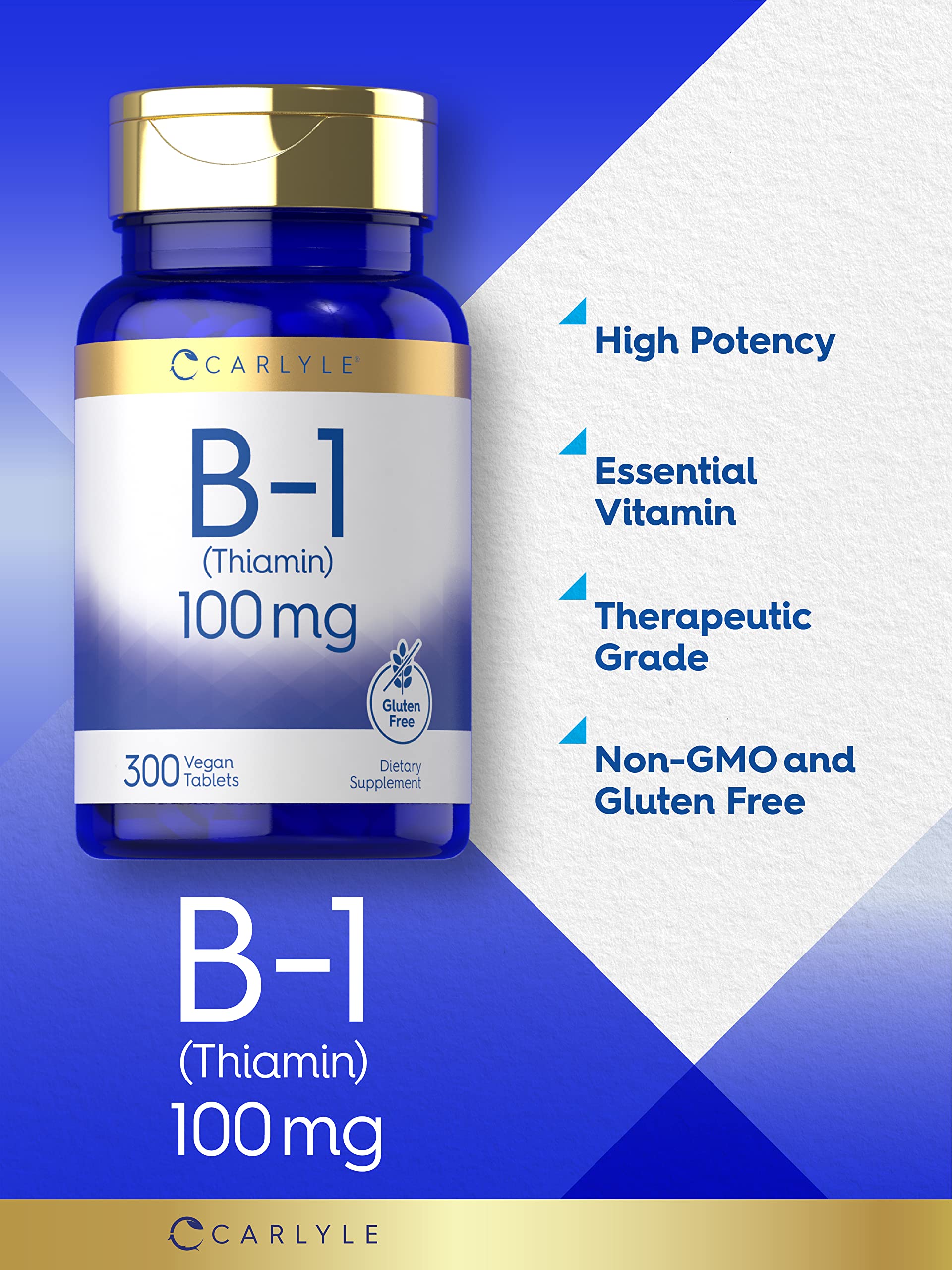 Foto 3 | Suplemento Carlyle De Vitamina B-1 100 Mg 300 Comprimidos - Venta Internacional.