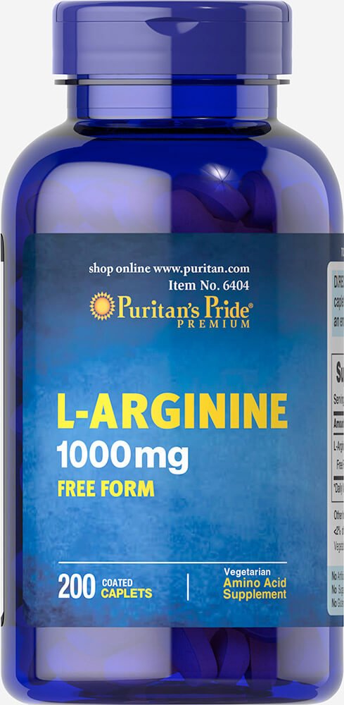 Foto 2 pulgar | Suplemento Puritan's Pride L-arginina 1000 Mg 200 Comprimidos - Venta Internacional.