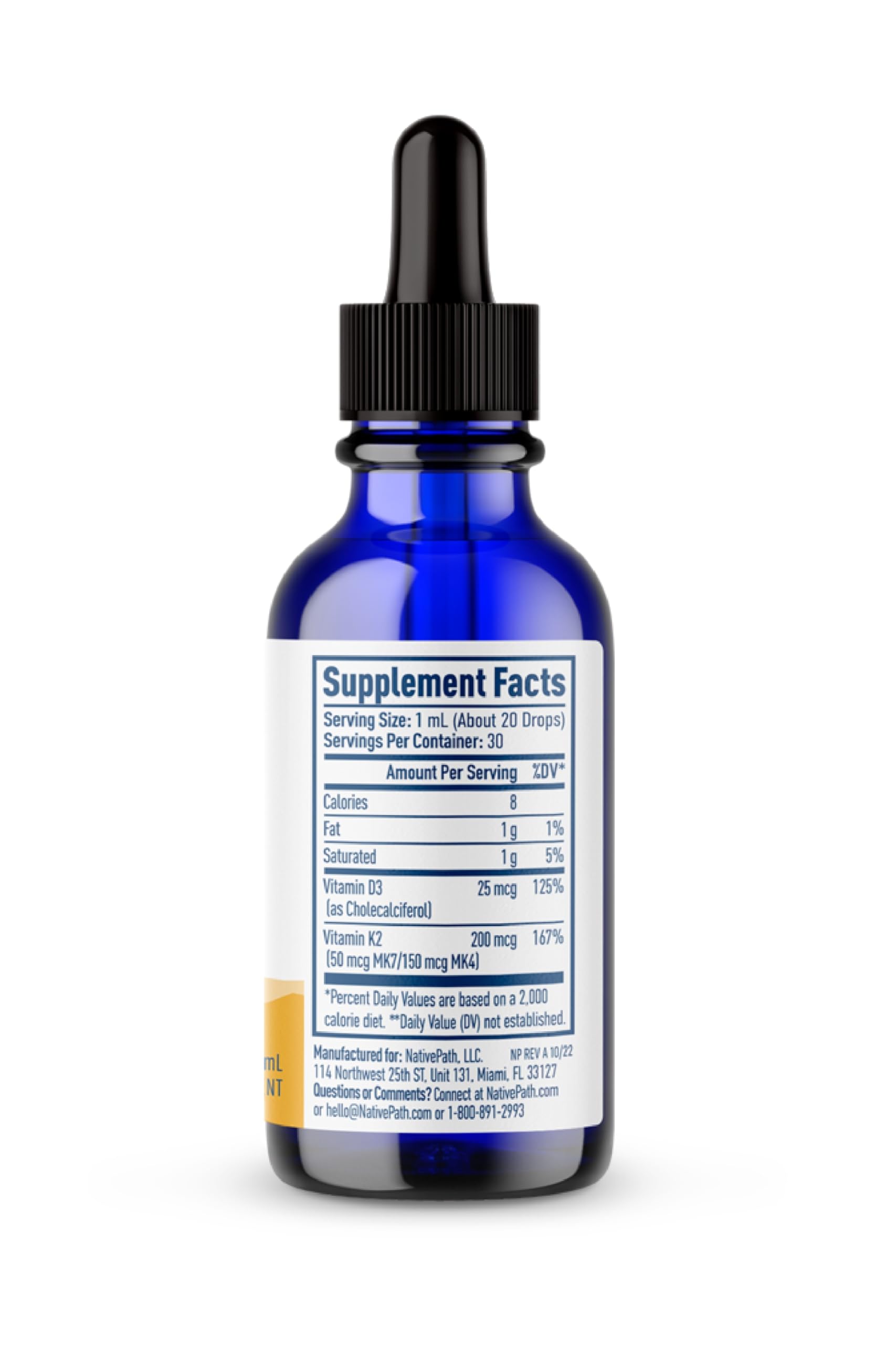 Foto 3 | Complemente La Tintura Nativepath D3k2 De 30 Ml Con 1000 Ui De Vitamina D3 - Venta Internacional.
