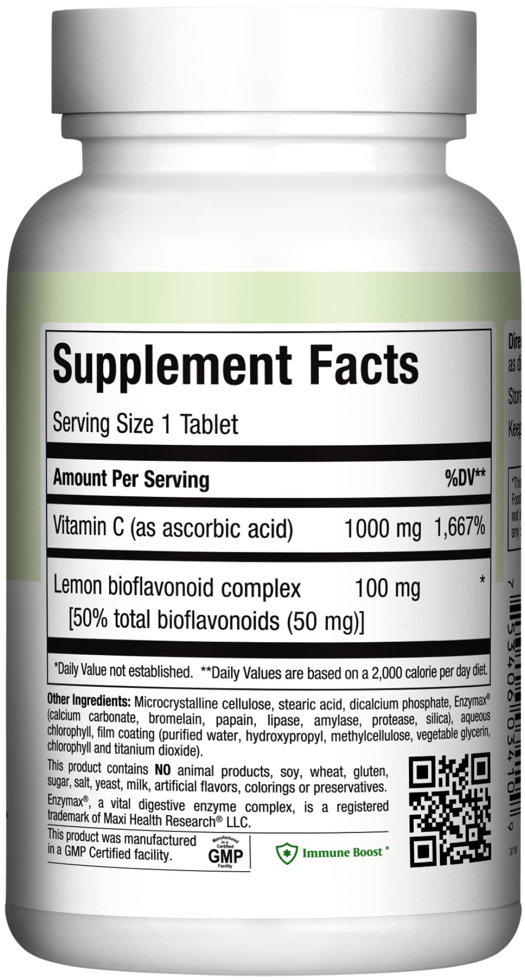 Foto 2 | Suplemento De Vitamina C Maxi Health, Tabletas De 1000 Mg, 100 Unidades - Venta Internacional.