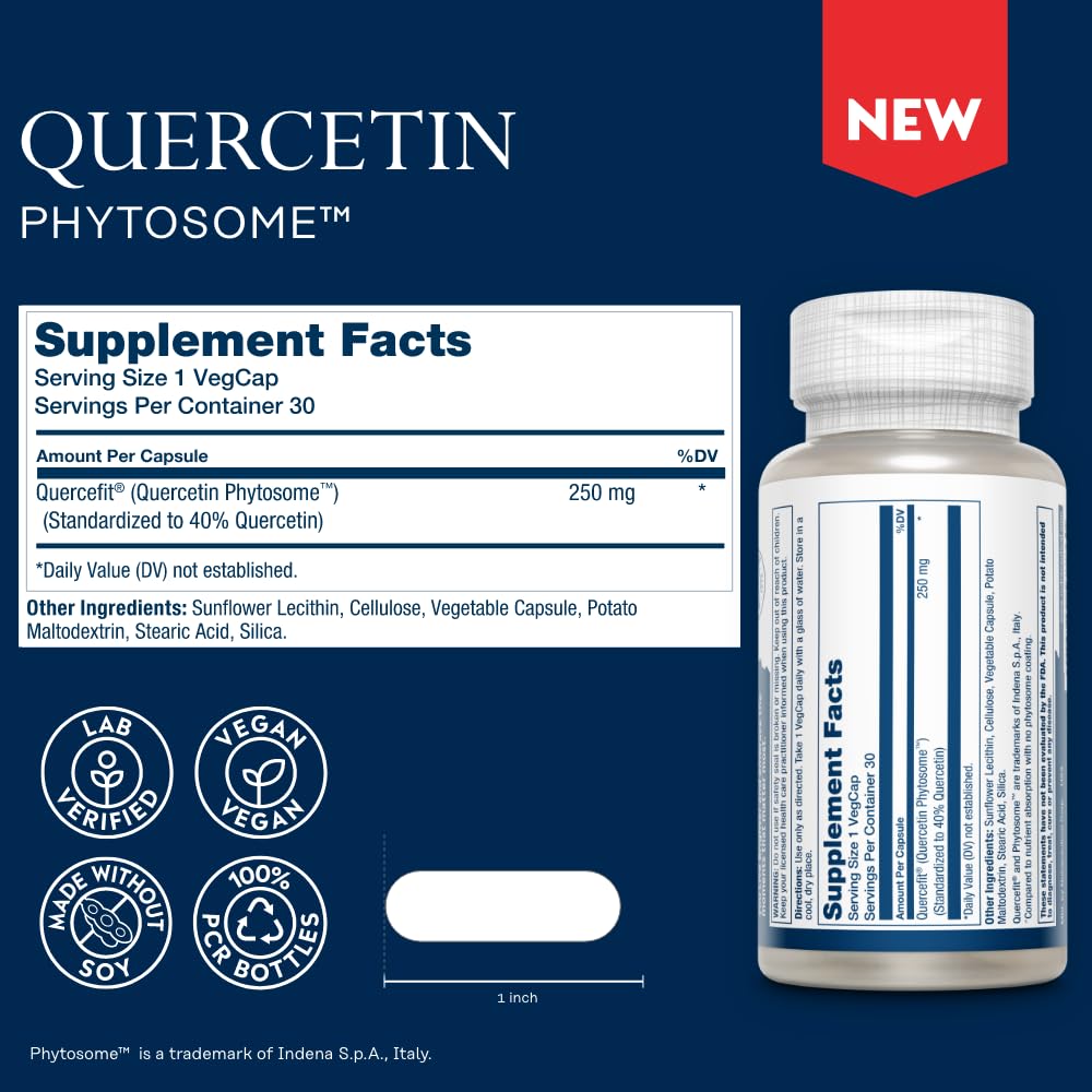 Foto 4 pulgar | Suplemento Solaray: Quercetina, Fitosoma, 250 Mg, 30 Cápsulas Vegetales - Venta Internacional.