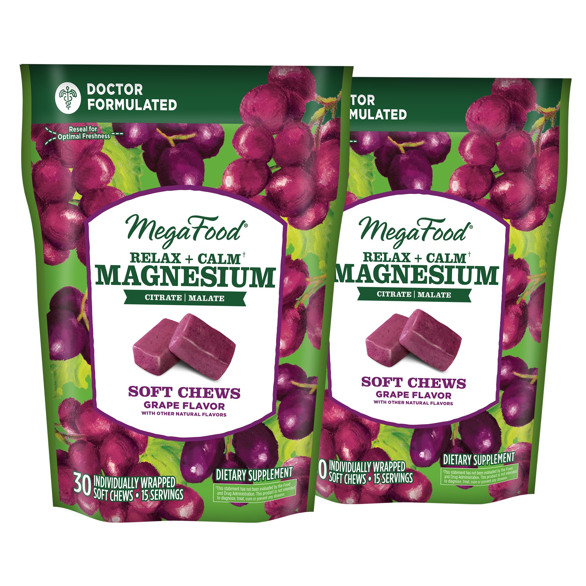 Foto 2 pulgar | Suplemento De Magnesio Megafood Relax + Calm 30 Chews X2 - Venta Internacional.