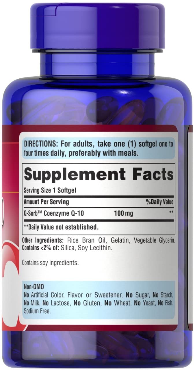 Foto 3 | Suplemento Puritan's Pride Coq10 100 Mg Para La Salud Del Corazón - Venta Internacional.