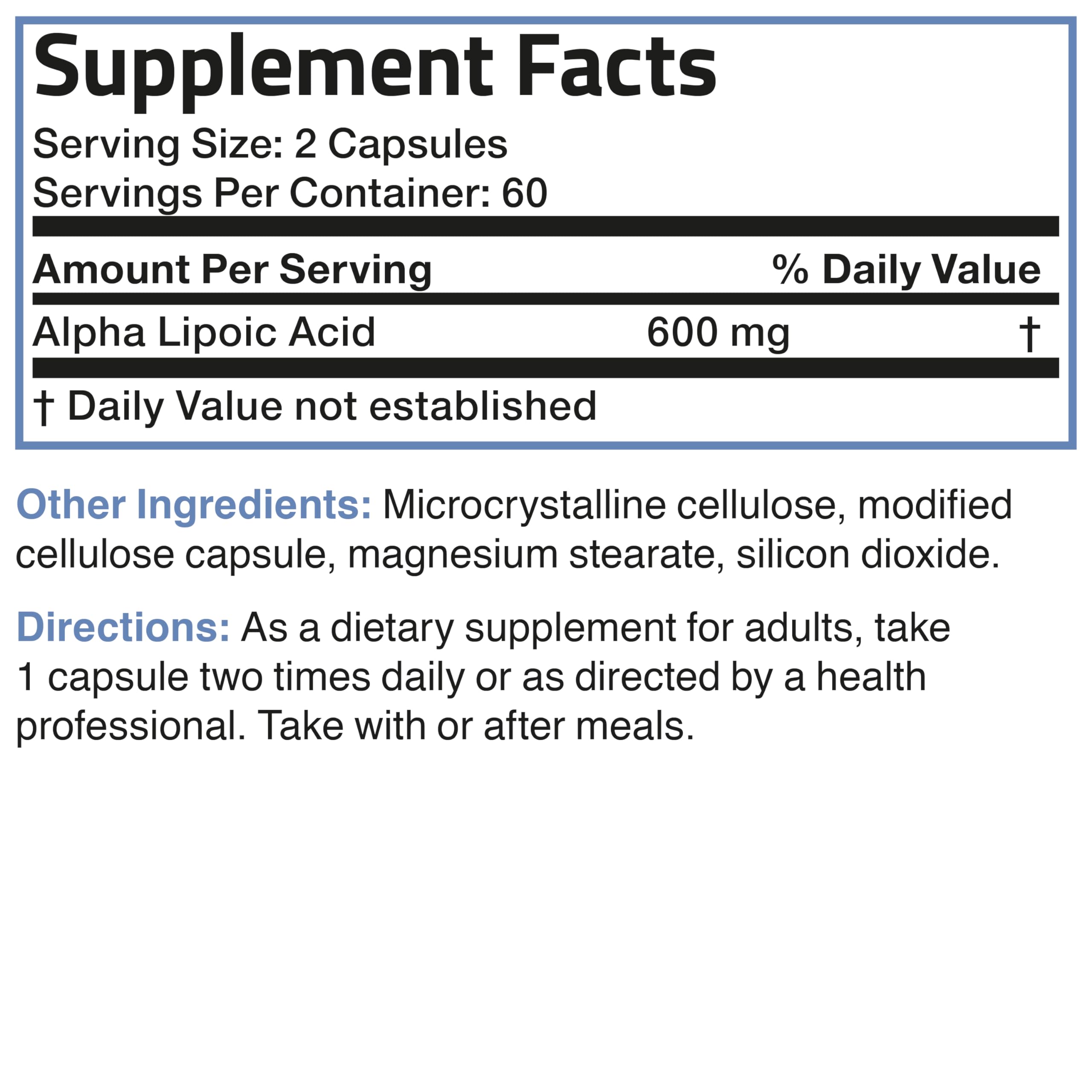 Foto 7 pulgar | Suplemento De Ácido Alfa Lipoico Bronson 600 Mg 120 Cápsulas - Venta Internacional.