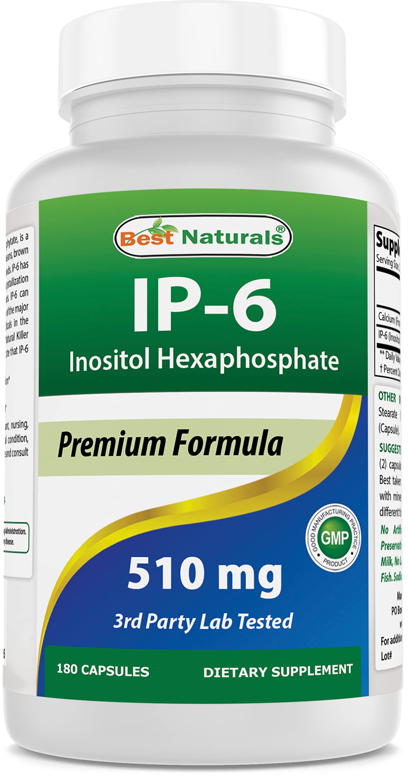 Foto 2 pulgar | Suplemento Best Naturals Ip-6 510 Mg 180 Cápsulas - Venta Internacional.