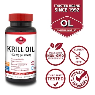 Foto 3 | Suplemento De Aceite De Krill Antártico De Olympian Labs, 1000 Mg, 60 Cápsulas Blandas - Venta Internacional.