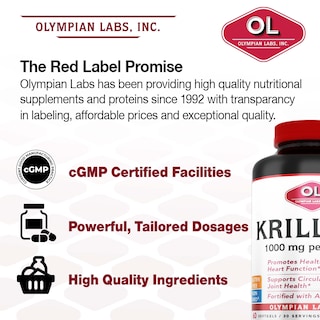 Foto 4 | Suplemento De Aceite De Krill Antártico De Olympian Labs, 1000 Mg, 60 Cápsulas Blandas - Venta Internacional.