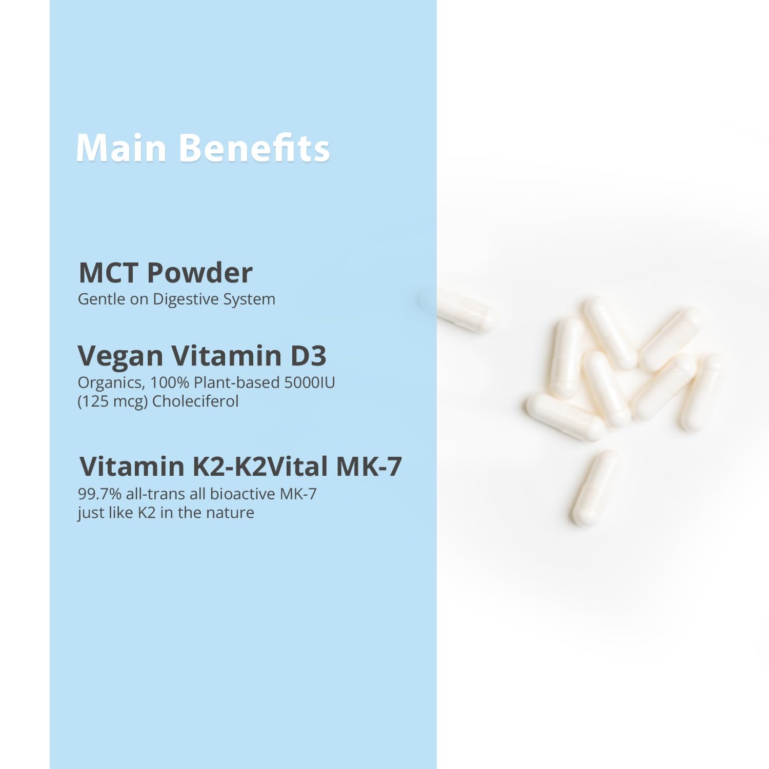 Foto 4 pulgar | Suplemento Magceutics De Vitamina D3 K2, 5000 Ui, Vegano, 30 Cápsulas - Venta Internacional.
