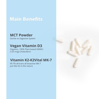 Foto 3 | Suplemento Magceutics De Vitamina D3 K2, 5000 Ui, Vegano, 30 Cápsulas - Venta Internacional.