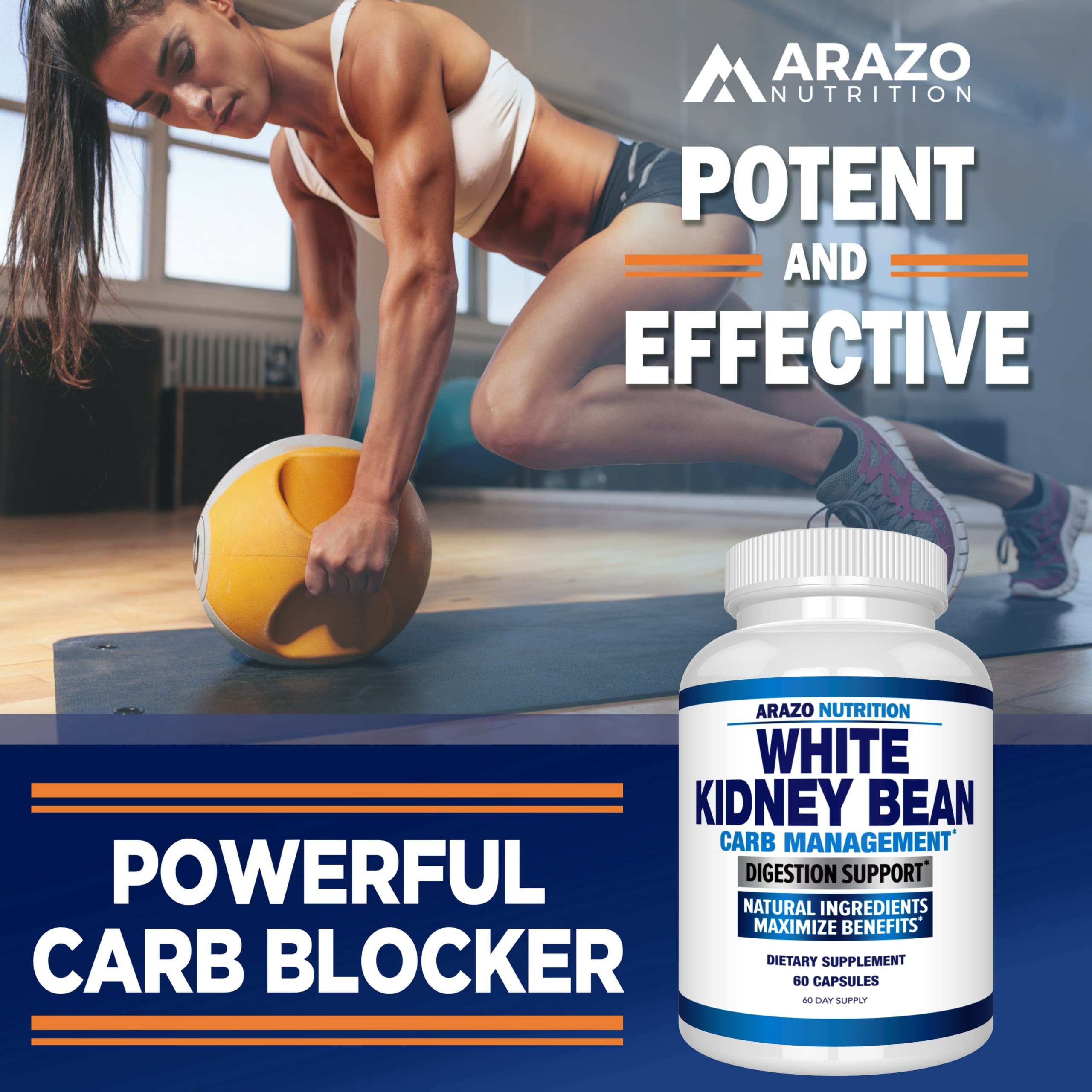 Foto 6 pulgar | Suplemento De Extracto De Frijol Blanco De Arazo Nutrition 600 Mg - Venta Internacional.
