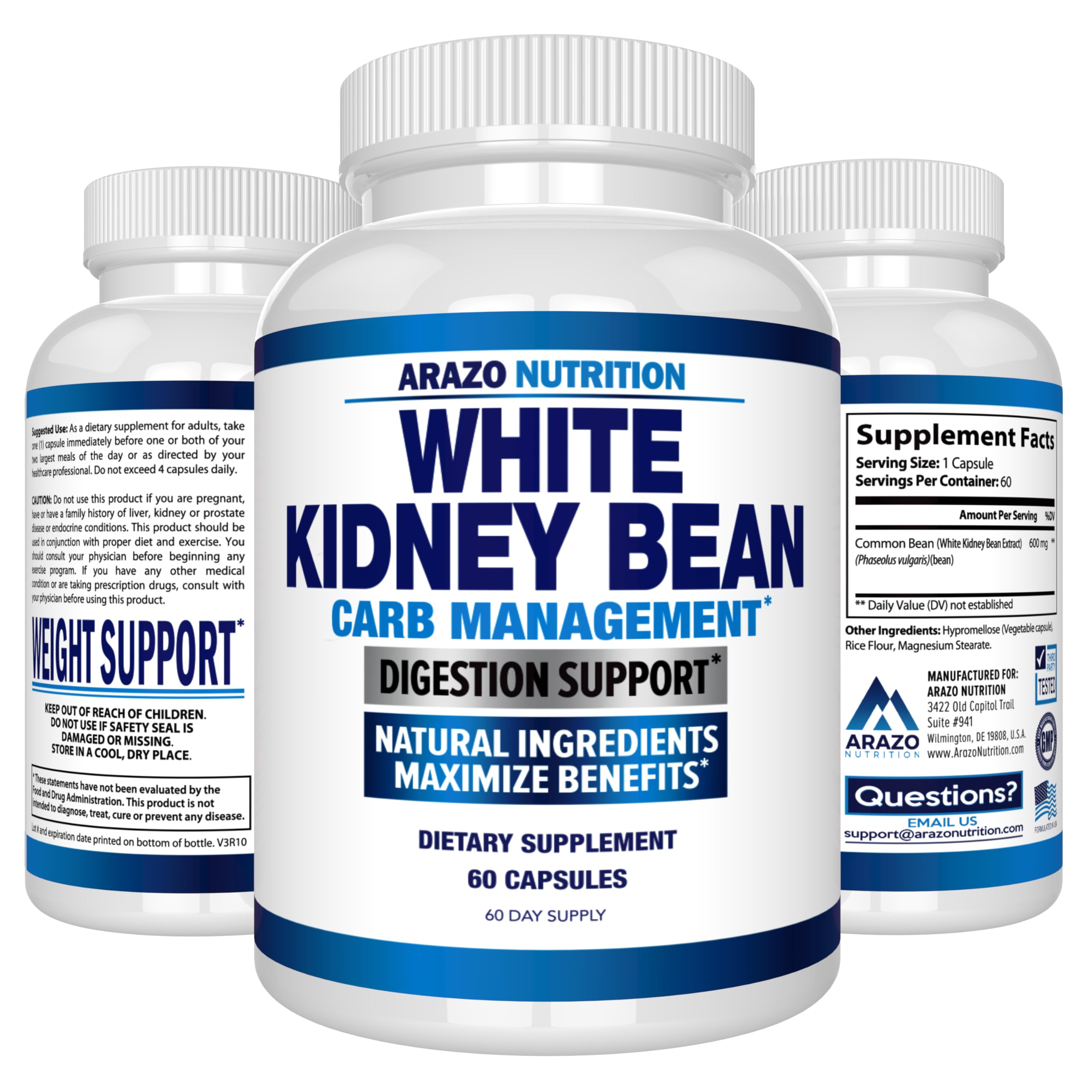 Foto 7 | Suplemento De Extracto De Frijol Blanco De Arazo Nutrition 600 Mg - Venta Internacional.