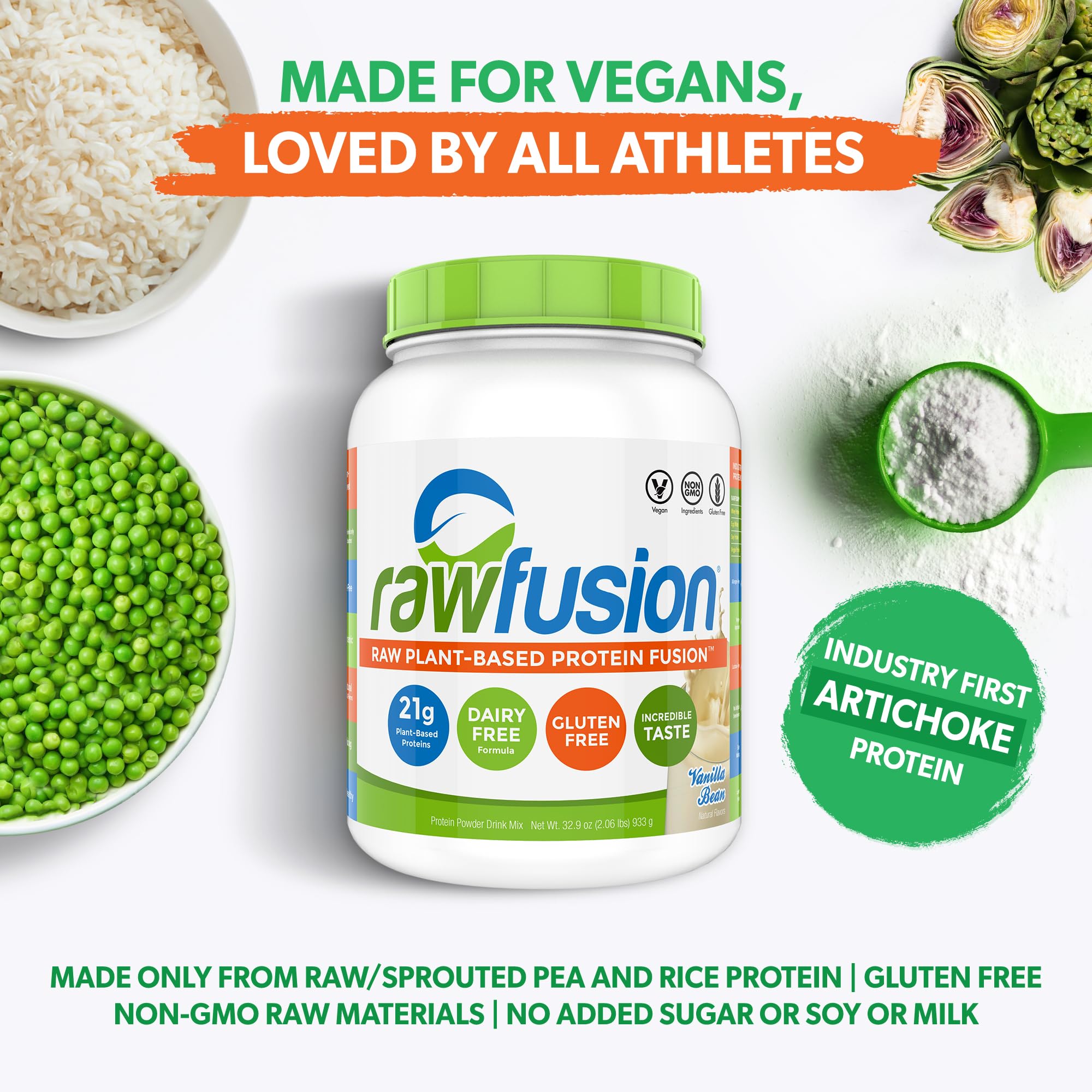 Foto 5 | Proteína En Polvo San Rawfusion Vegan Vanilla 900 G 30 Porciones - Venta Internacional.