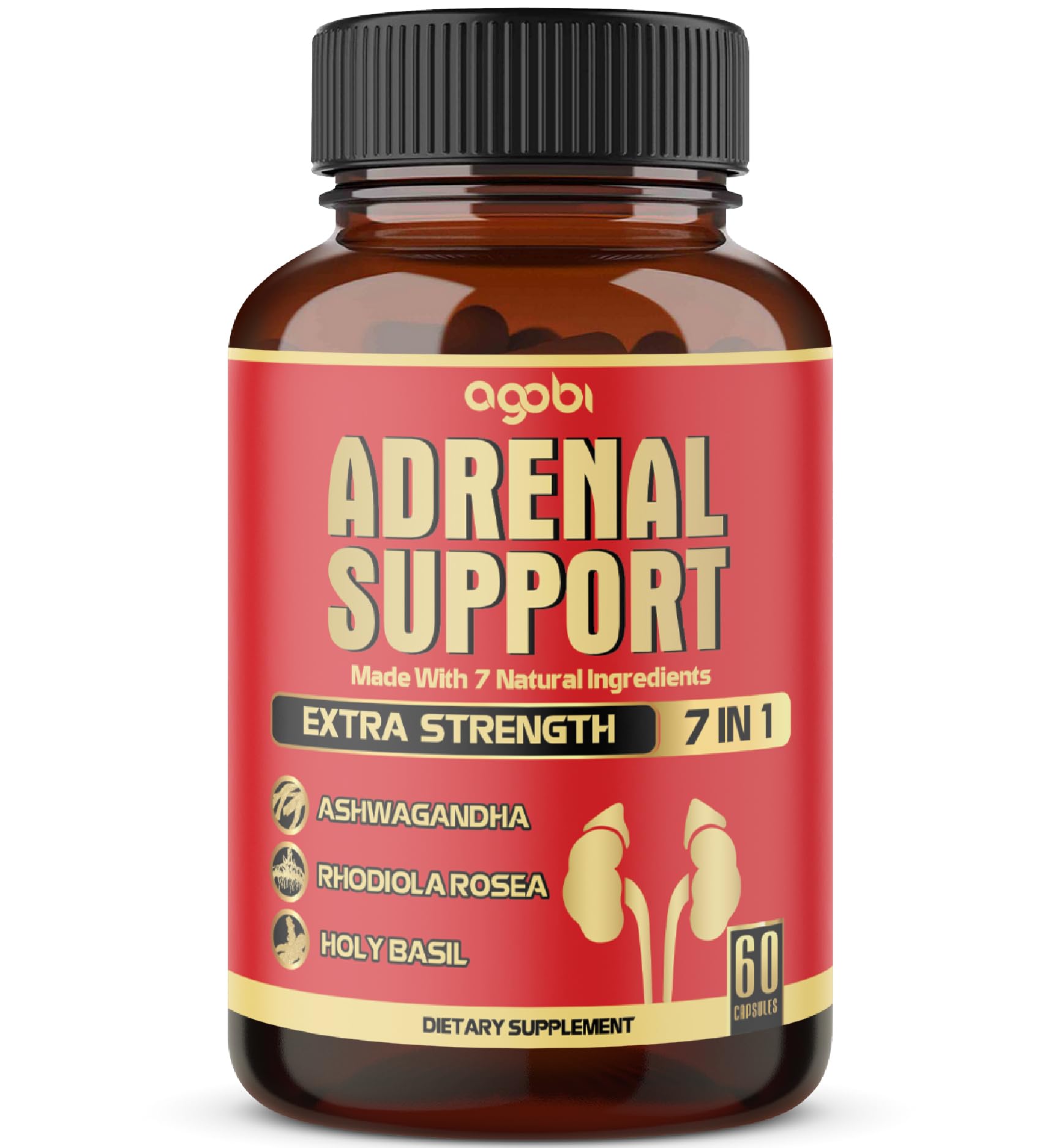 Foto 2 pulgar | Suplemento Agobi Adrenal Support 7 En 1 Con Ashwagandha 60 Cápsulas - Venta Internacional.