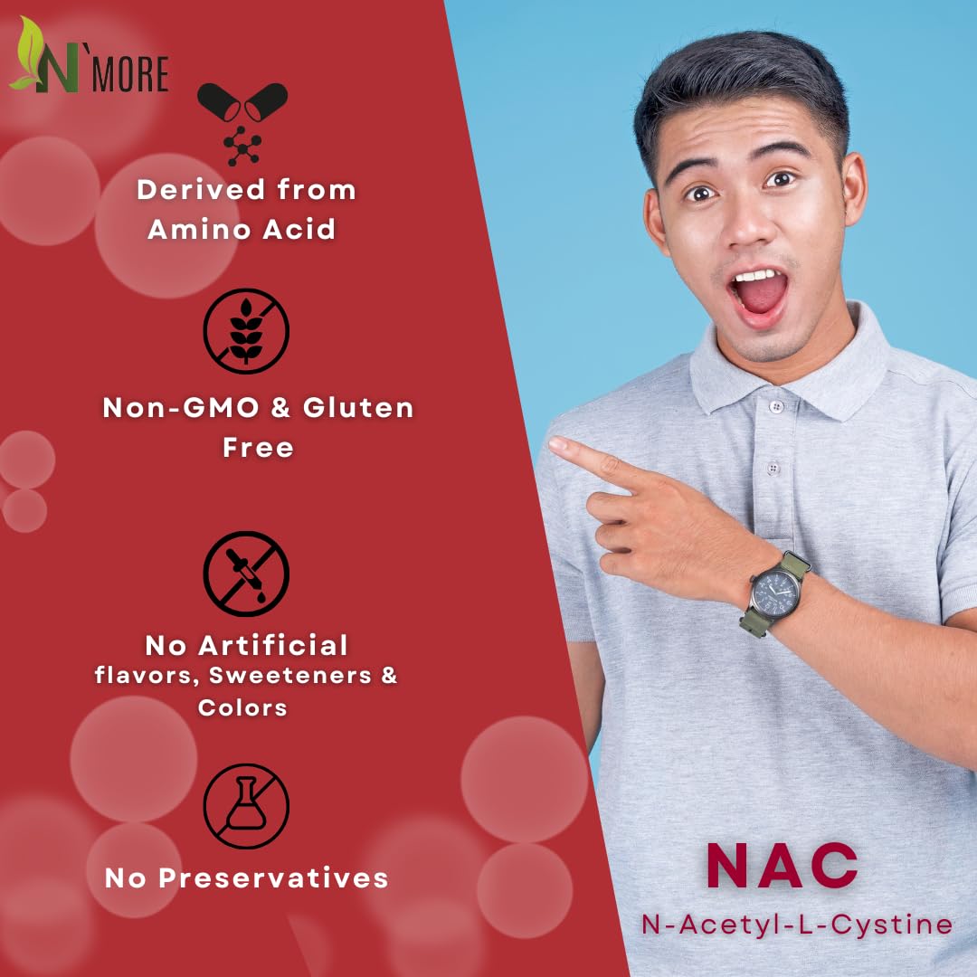 Foto 4 | Suplemento N'more N-acetil-cisteína (nac) 600 Mg 60 Cápsulas - Venta Internacional.
