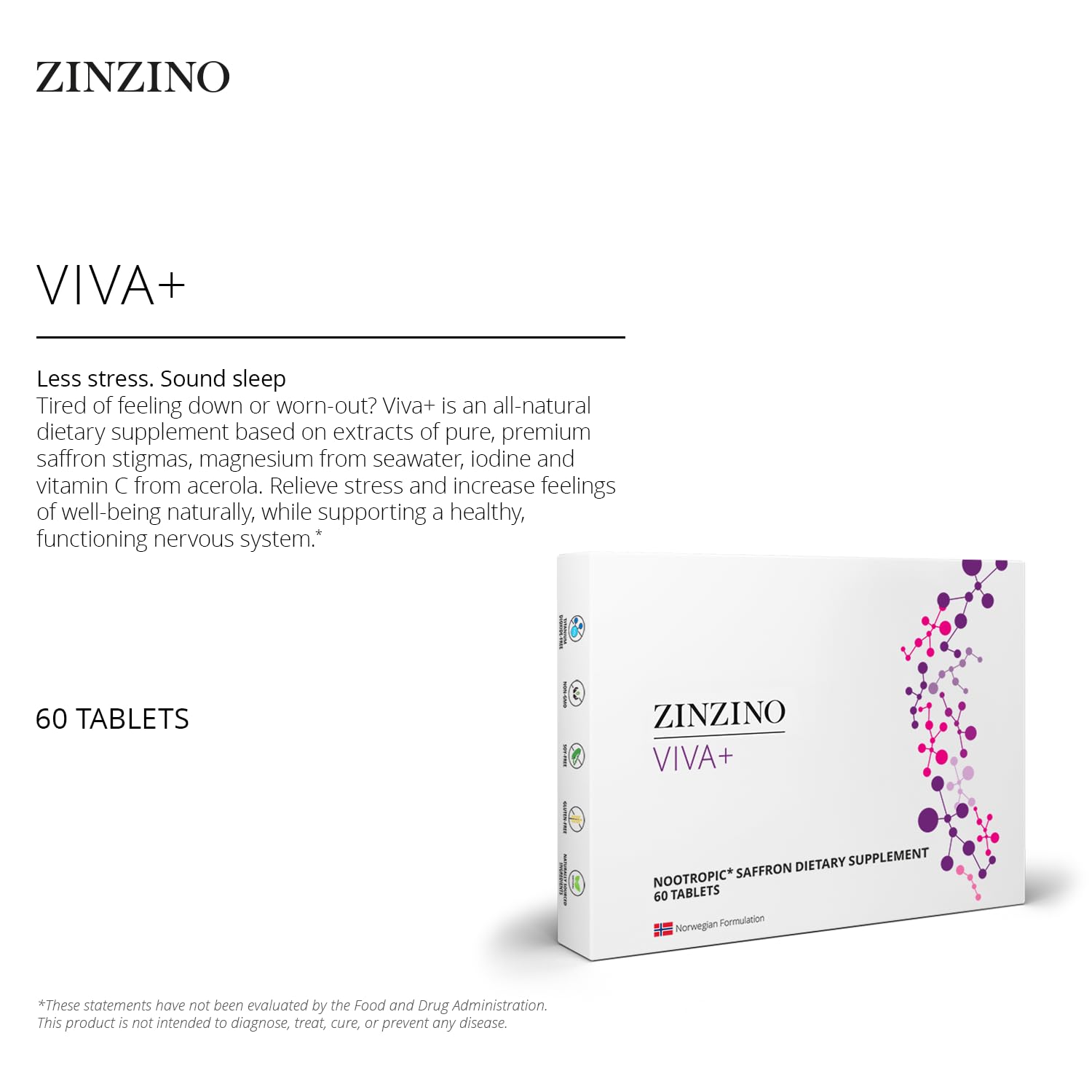Foto 4 pulgar | Suplemento Zinzino Viva + 60 Tabletas Con Yodo, Vitamina C Y  - Venta Internacional.