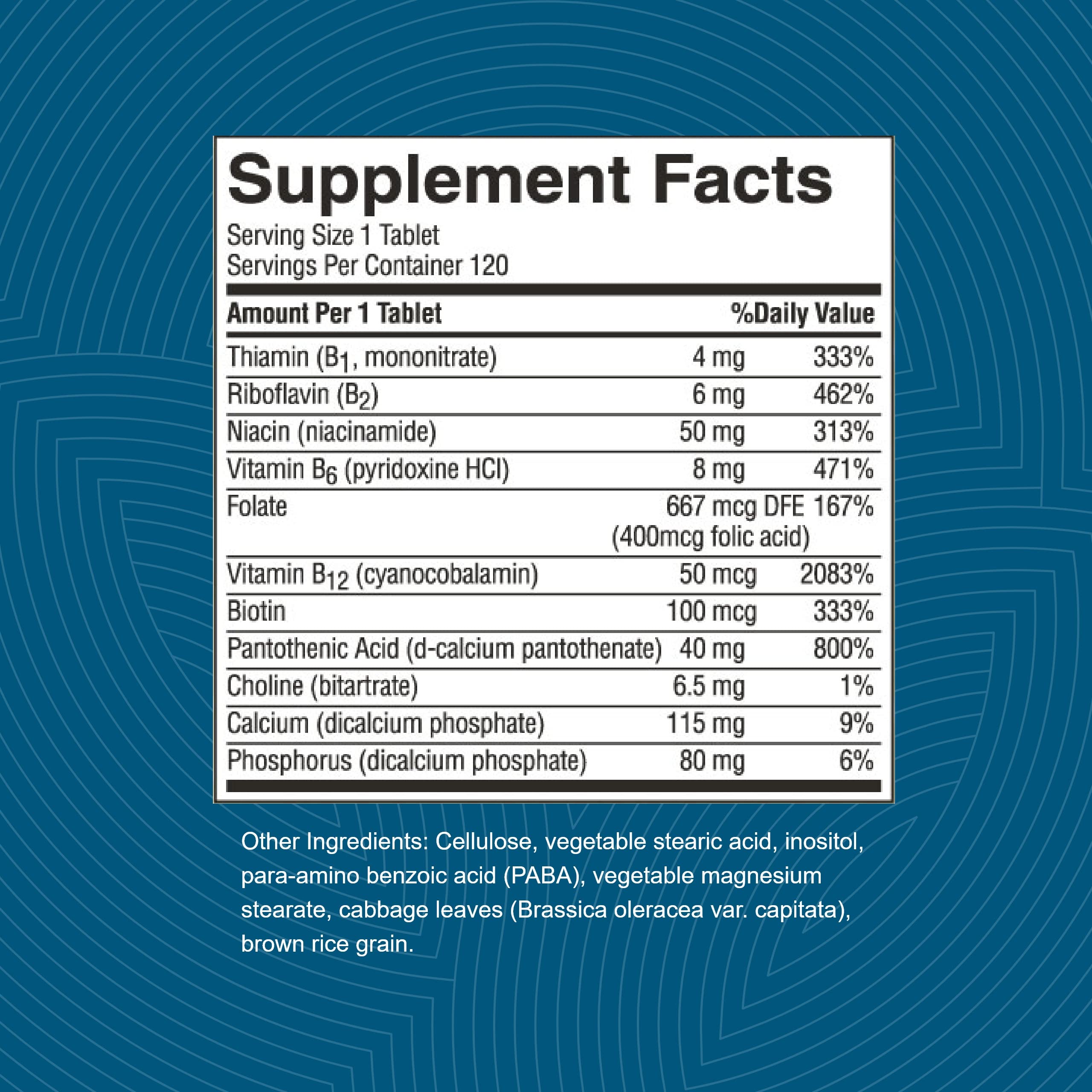 Foto 4 pulgar | Suplemento Nature's Sunshine Balanced B Complex 120 Tabletas - Venta Internacional.