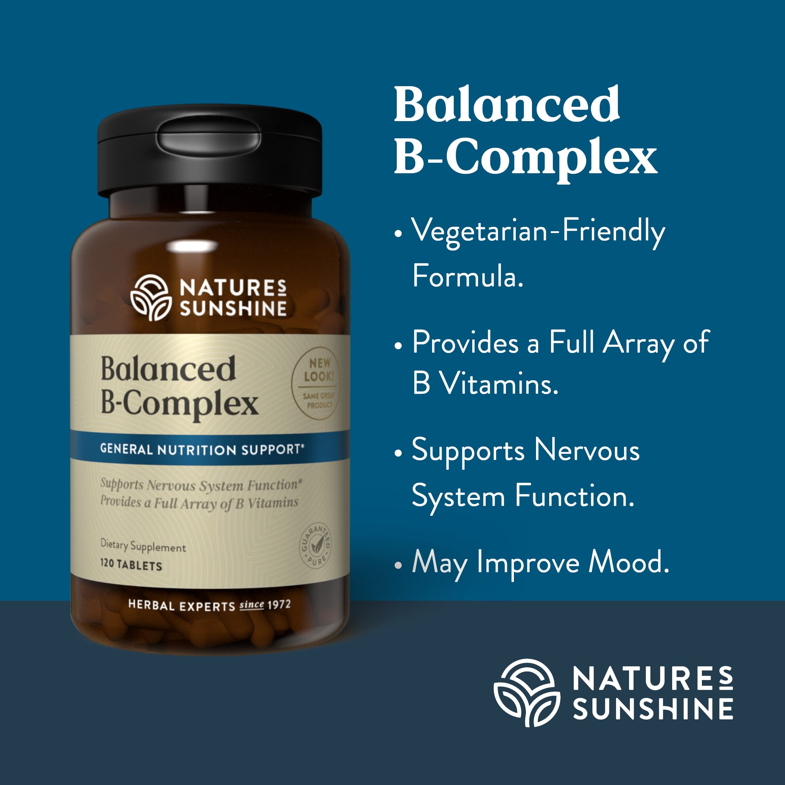 Foto 5 pulgar | Suplemento Nature's Sunshine Balanced B Complex 120 Tabletas - Venta Internacional.