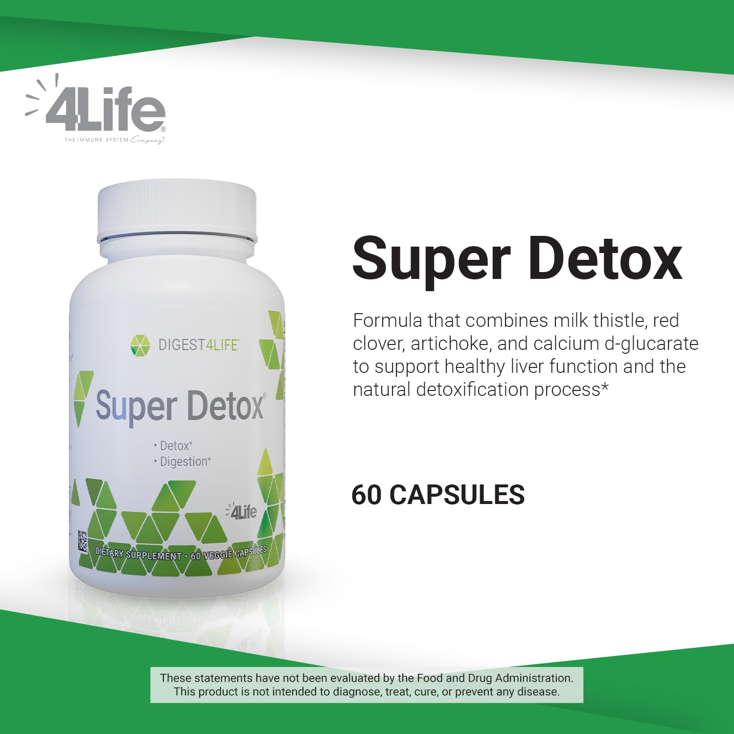 Foto 4 pulgar | Suplemento 4life Super Detox Apoya La Desintoxicación 60 Cápsulas - Venta Internacional.