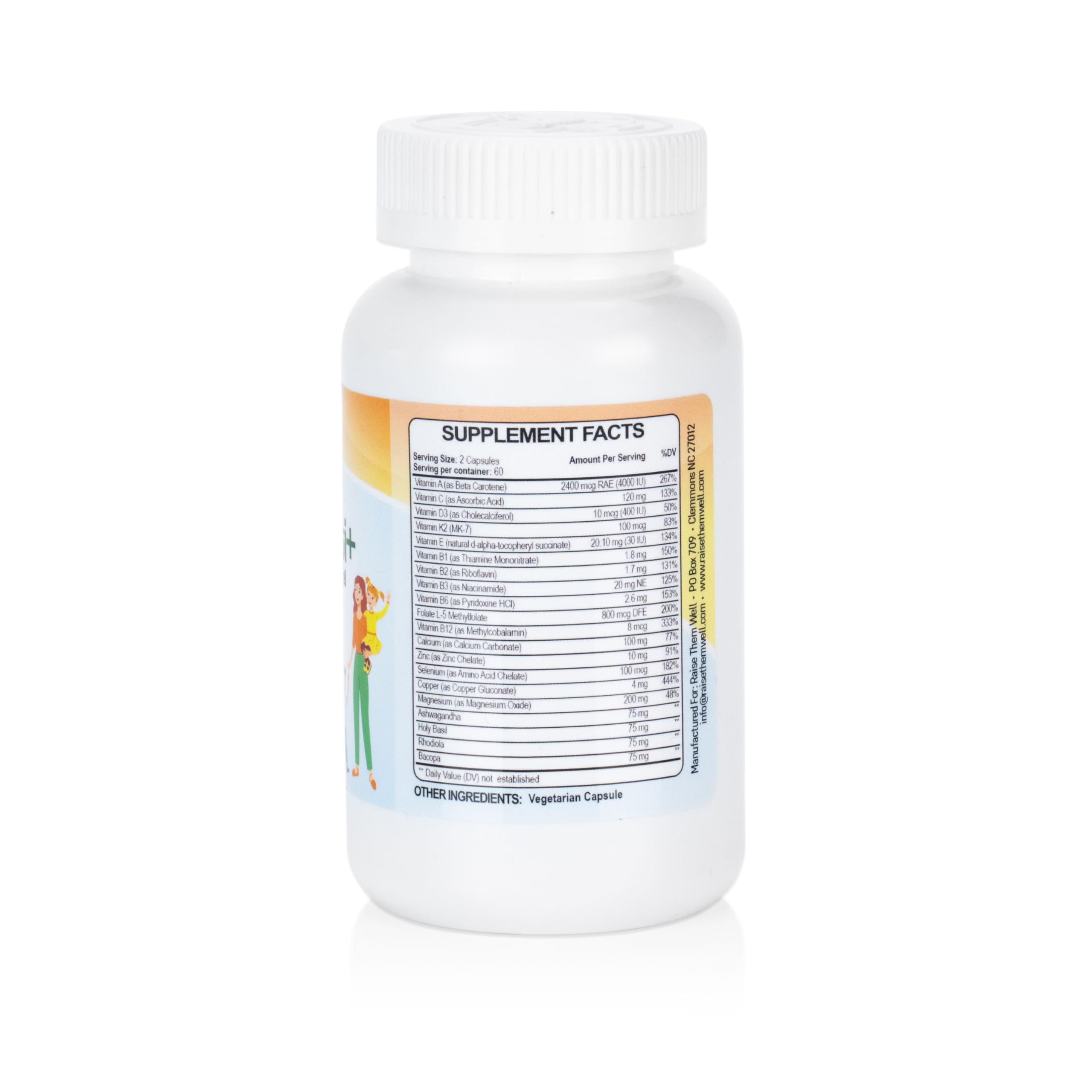 Foto 2 | Multivitamínico Raise Them Well Mom Multi+ Women 120 Cápsulas - Venta Internacional.