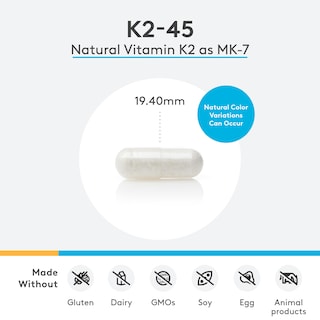 Foto 2 | Suplemento Xymogen K2-45 De Vitamina K2 Mk-7 45 Mcg 60 Cápsulas - Venta Internacional.
