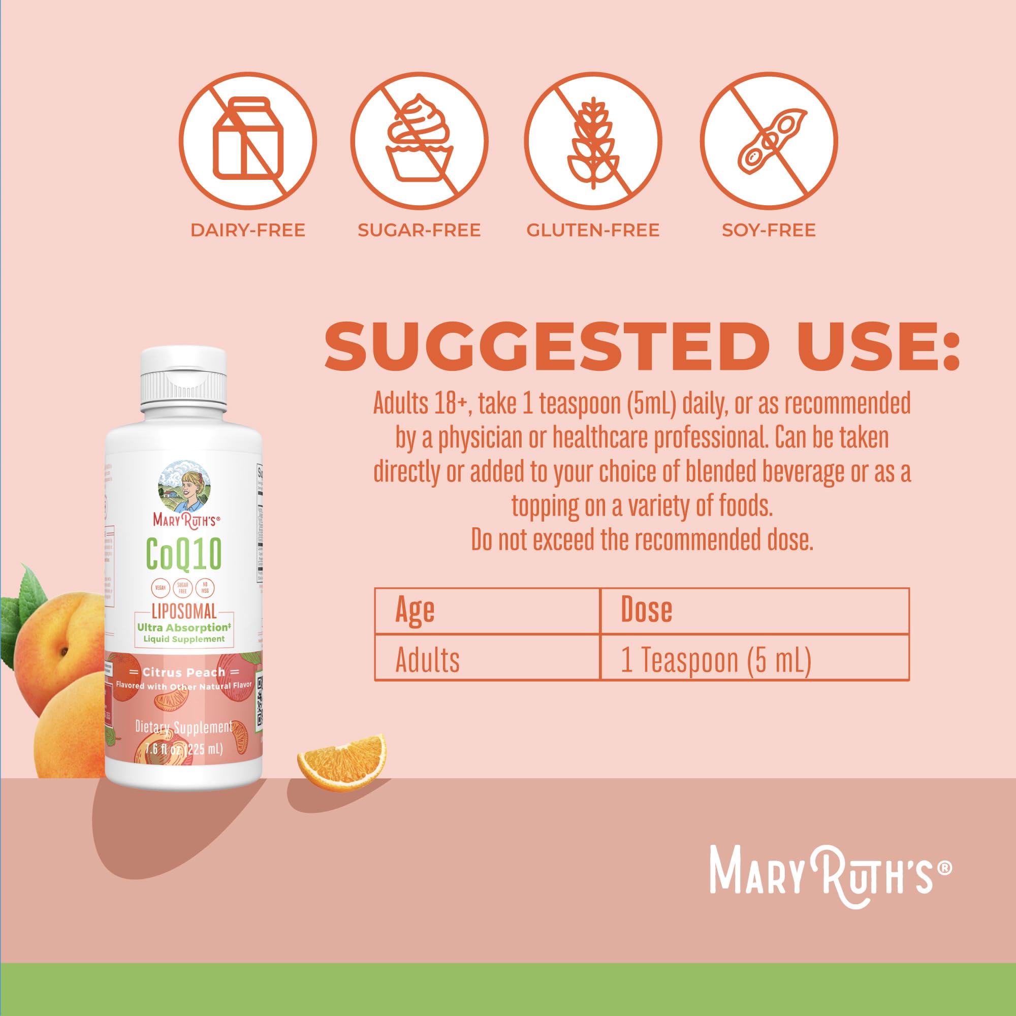 Foto 7 pulgar | Suplemento De Vitamina Coq10 Líquida Maryruth Organics 225 Ml - Venta Internacional.