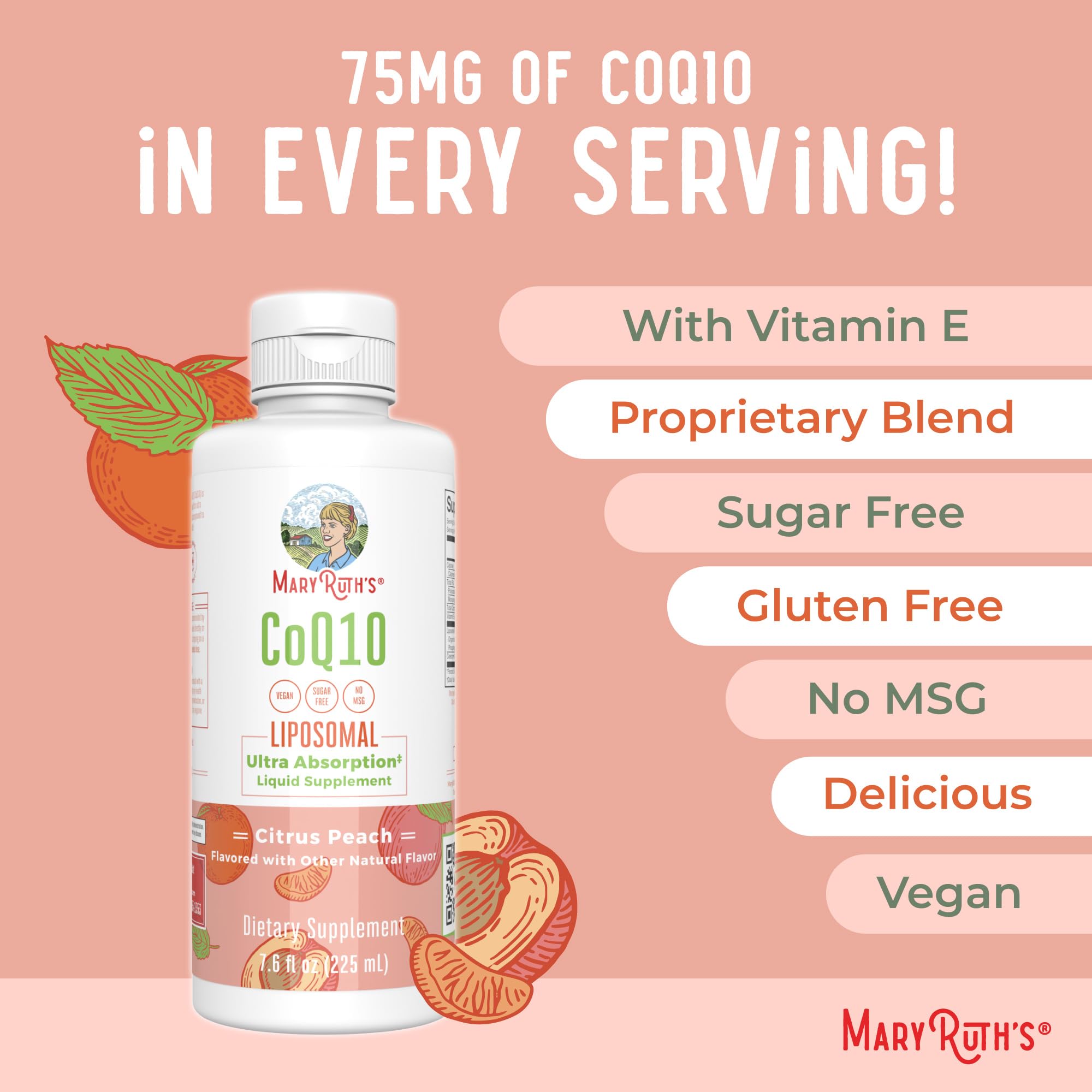 Foto 8 pulgar | Suplemento De Vitamina Coq10 Líquida Maryruth Organics 225 Ml - Venta Internacional.