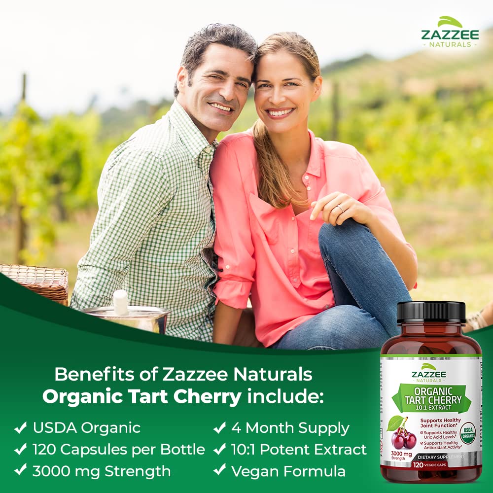 Foto 4 pulgar | Suplemento Zazzee Usda Organic Tart Cherry 3000 Mg 120 Cápsulas - Venta Internacional.