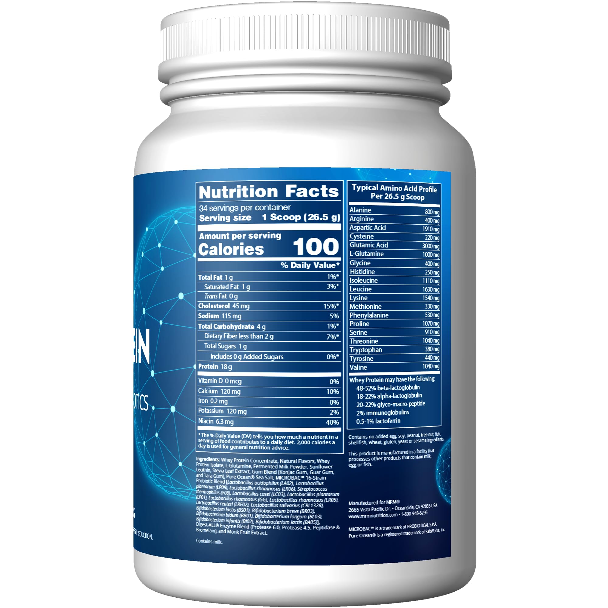 Foto 2 | Whey Protein Mrm Nutrition Con Sabor A Vainilla, 18 G, Proteína 33 S - Venta Internacional.