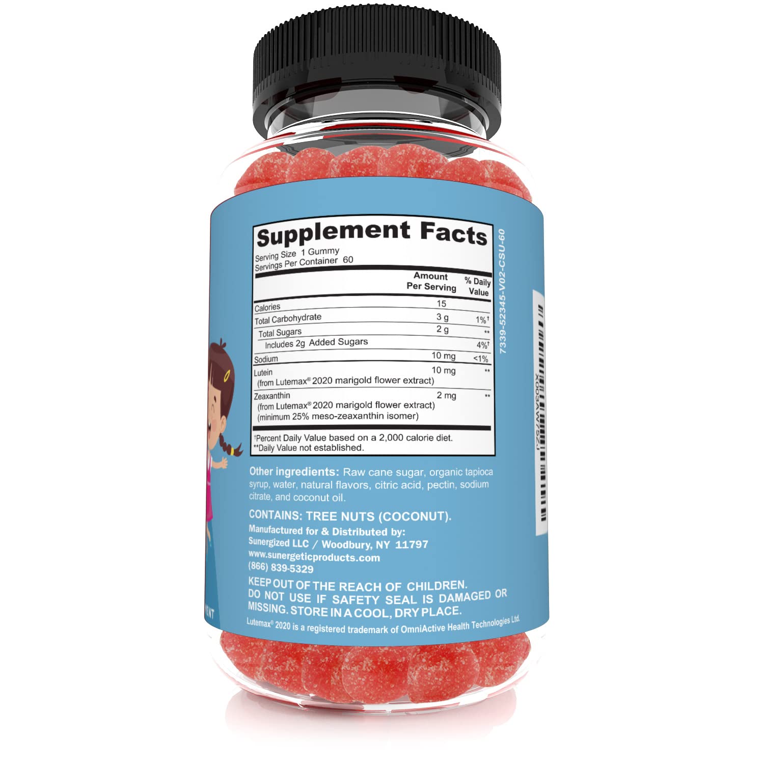 Foto 2 | Gomitas Sunergetic Premium Con Luteína Y Zeaxantina Eye Support - Venta Internacional.