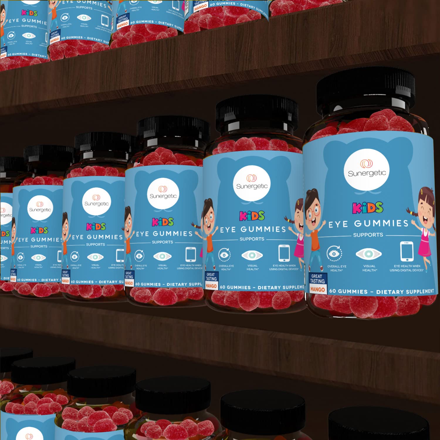Foto 7 | Gomitas Sunergetic Premium Con Luteína Y Zeaxantina Eye Support - Venta Internacional.