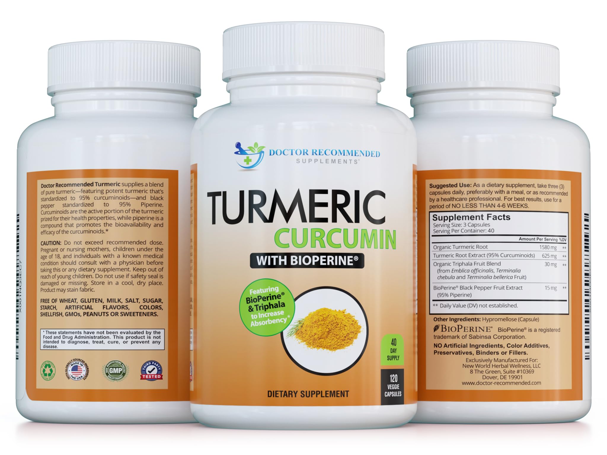 Foto 1 | Suplemento De Curcumina De Cúrcuma Recomendado Por El Médico: 2250 Mg - Venta Internacional.