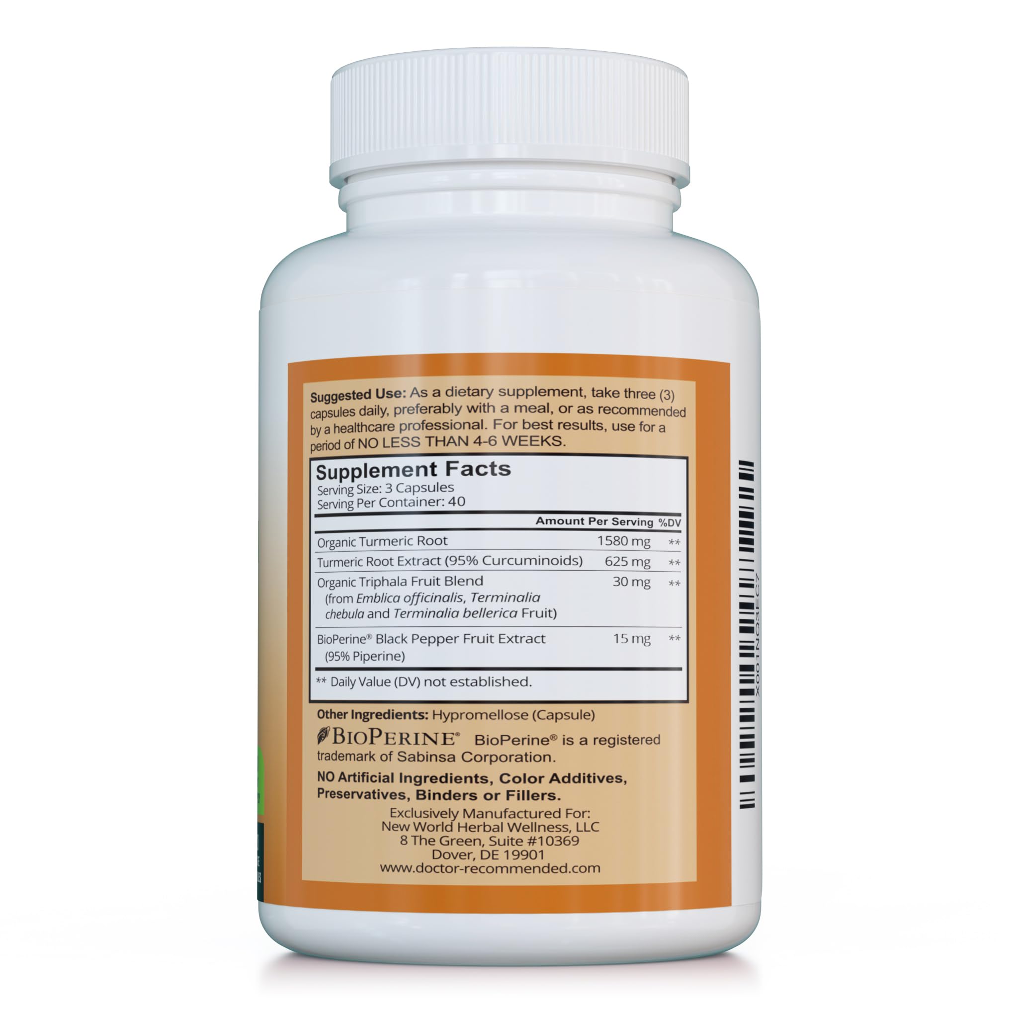 Foto 3 pulgar | Suplemento De Curcumina De Cúrcuma Recomendado Por El Médico: 2250 Mg - Venta Internacional.