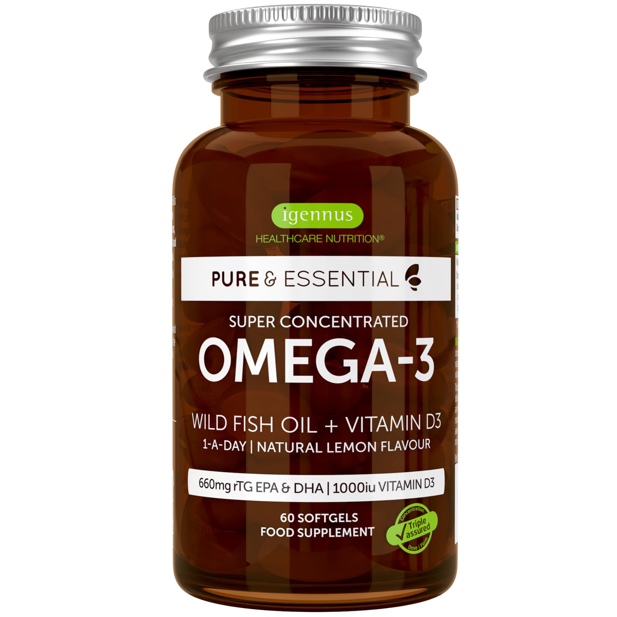 Foto 2 pulgar | Aceite De Pescado Supplement Igennus Advanced Rtg Omega-3 60 Cápsulas Blandas - Venta Internacional.
