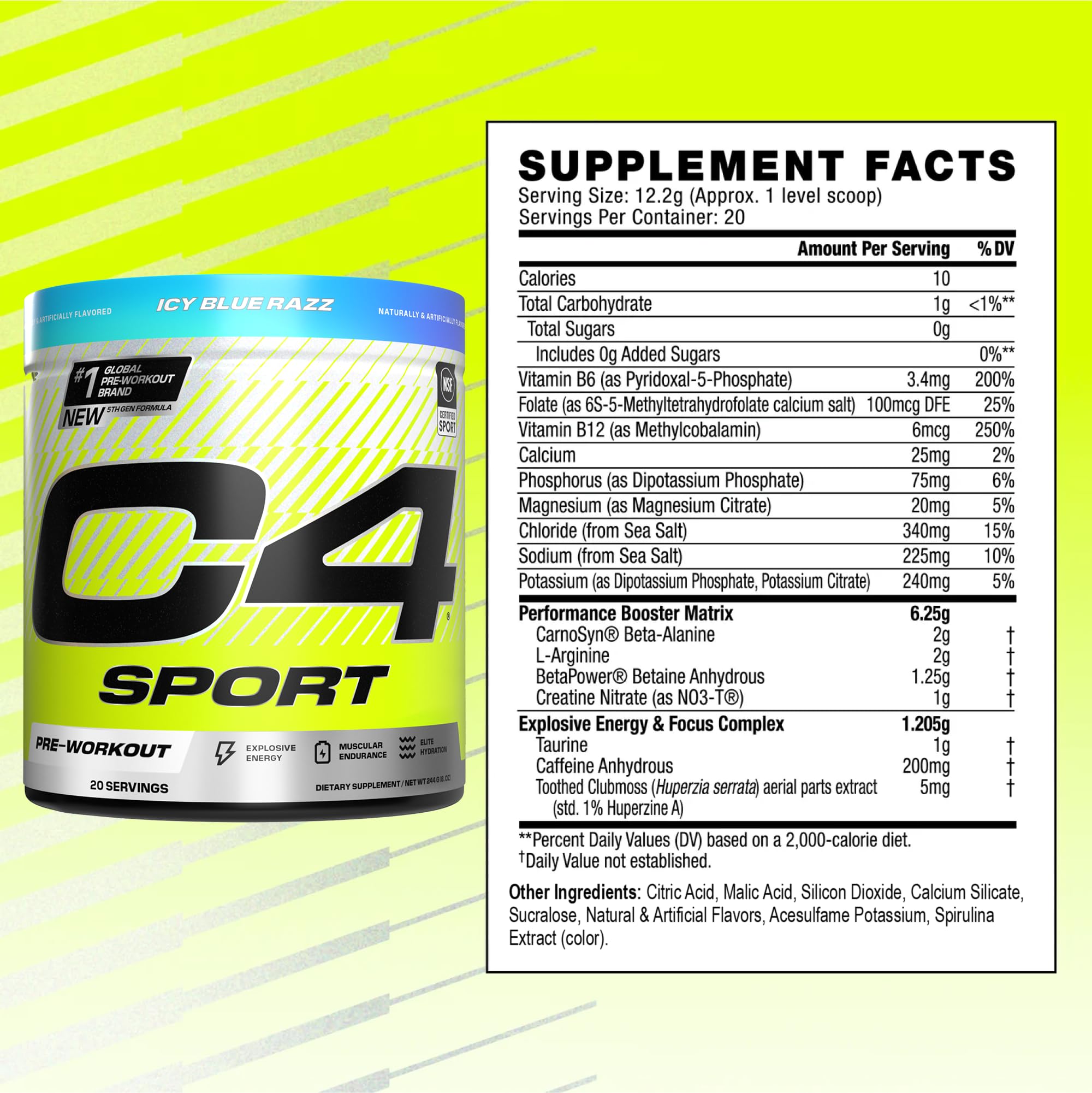 Foto 4 pulgar | Polvo Para Antes Del Entrenamiento Cellucor C4 Sport Con 200 Mg De Cafeína - Venta Internacional.