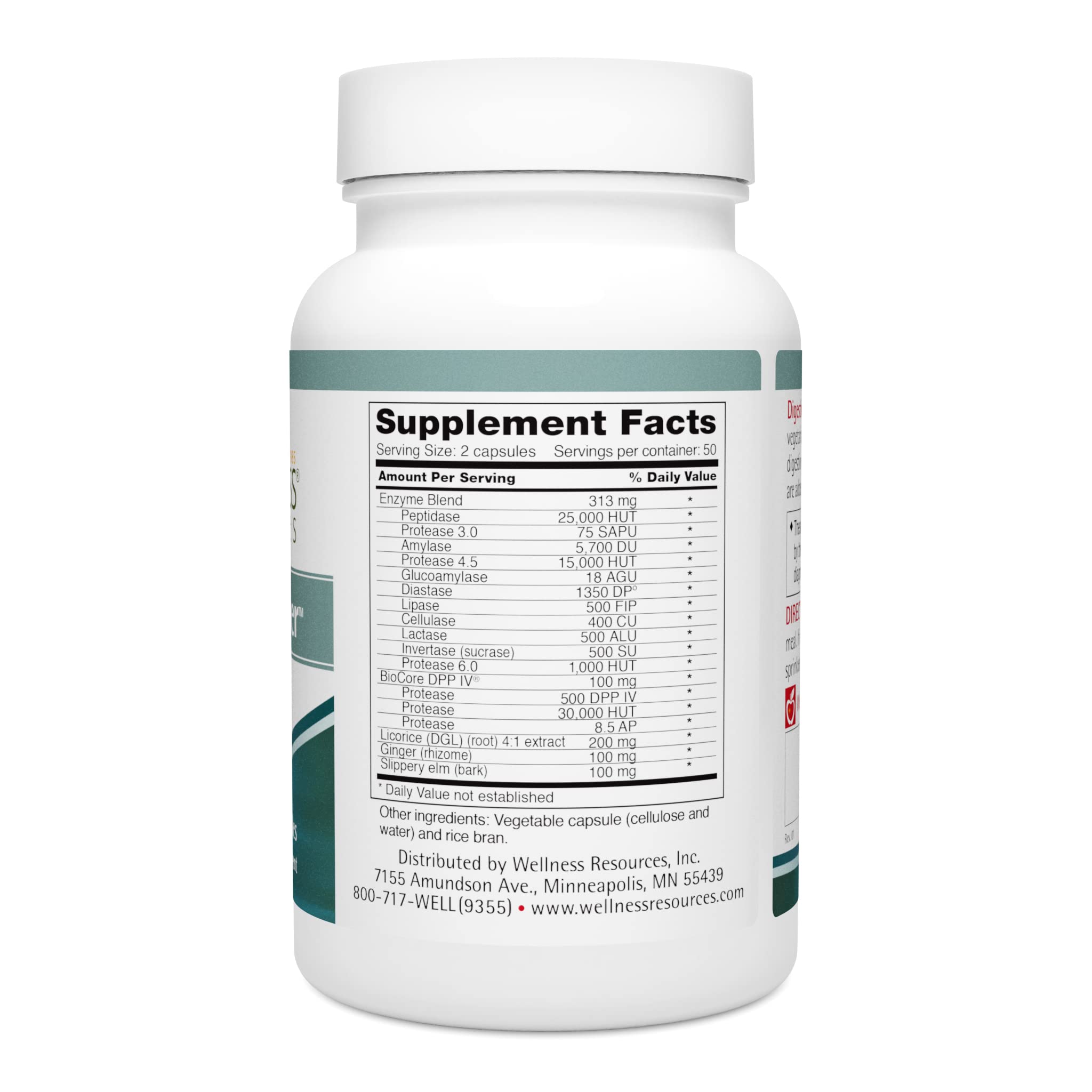 Foto 3 pulgar | Suplemento Wellness Resources Digestive Helper 100 Cápsulas - Venta Internacional.