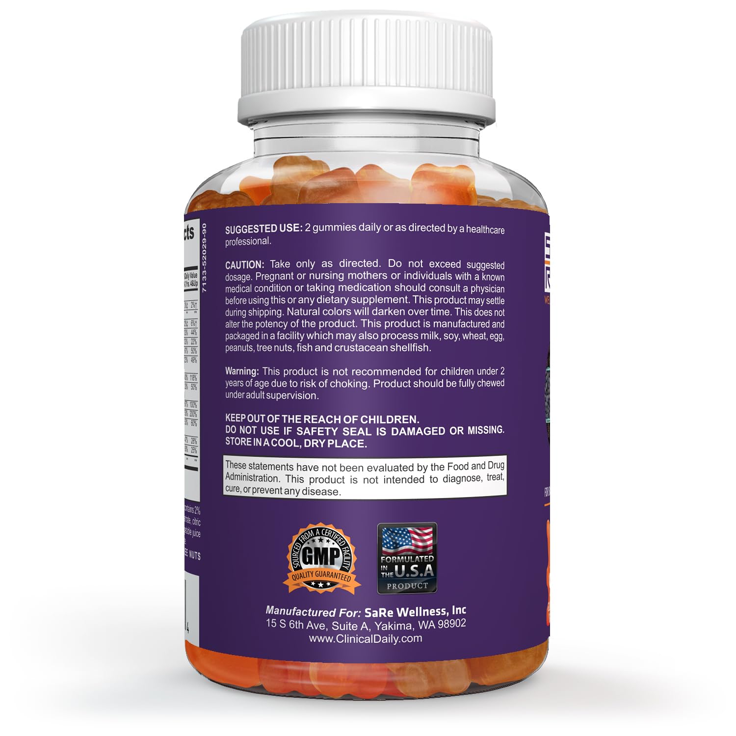 Foto 8 pulgar | Gomita Multivitamínica Clinical Daily Complete Kids 90 Unidades - Venta Internacional.