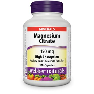 Foto 1 | Suplemento De Citrato De Magnesio Webber Naturals 150 Mg 120 Cápsulas - Venta Internacional.