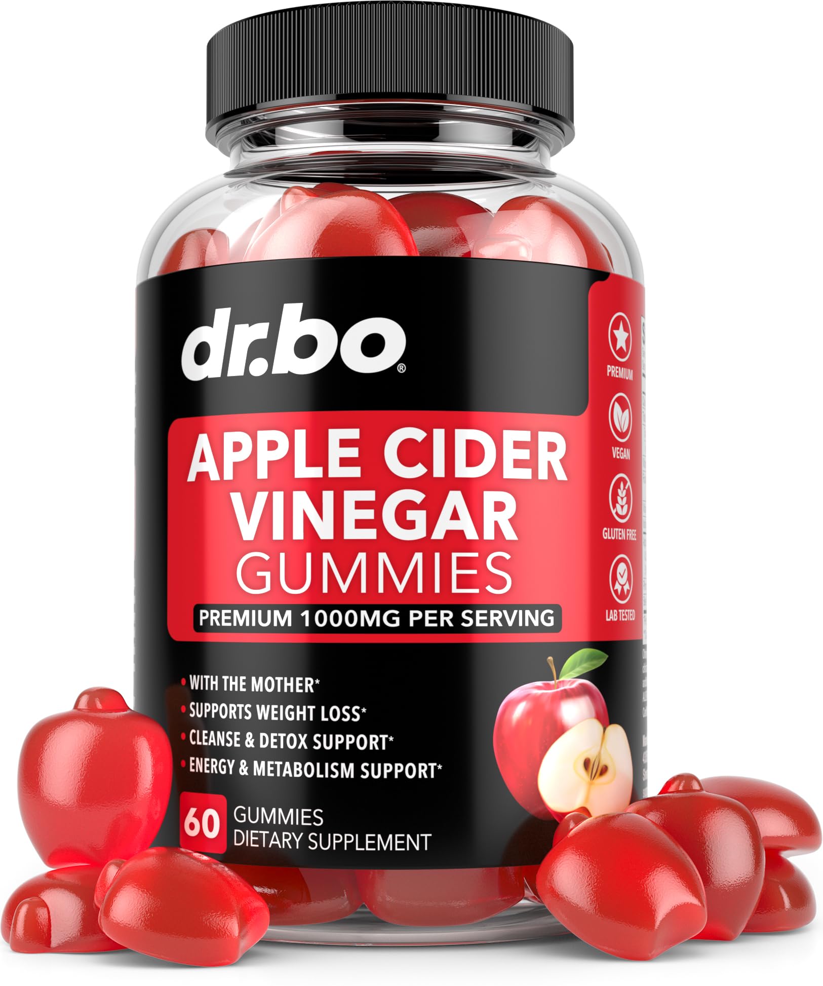 Foto 2 pulgar | Suplementos: Gomitas De Vinagre De Sidra De Manzana Dr. Bo Acv, 1000 Mg - Venta Internacional.