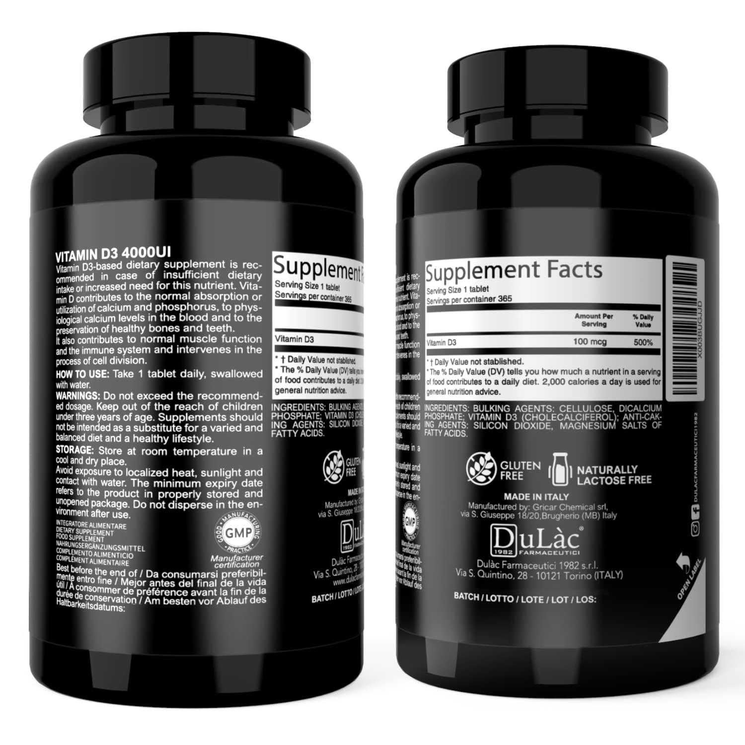 Foto 3 pulgar | El Suplemento De Vitamina D3 Dulàc 4000 Ui Promueve La Absorción De Calcio - Venta Internacional.