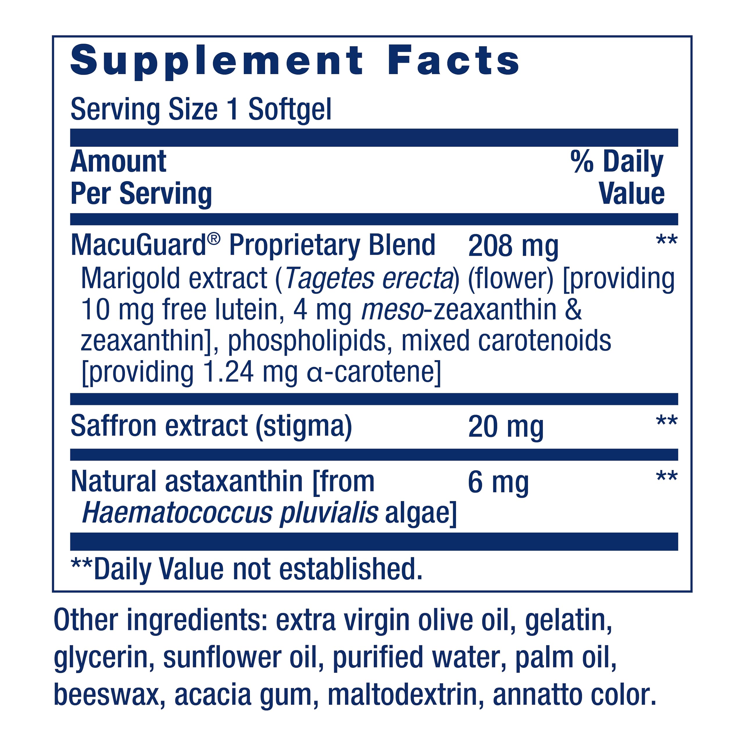 Foto 3 pulgar | Supplement Life Extension Macuguard Ocular Support 60 Cápsulas Blandas - Venta Internacional.