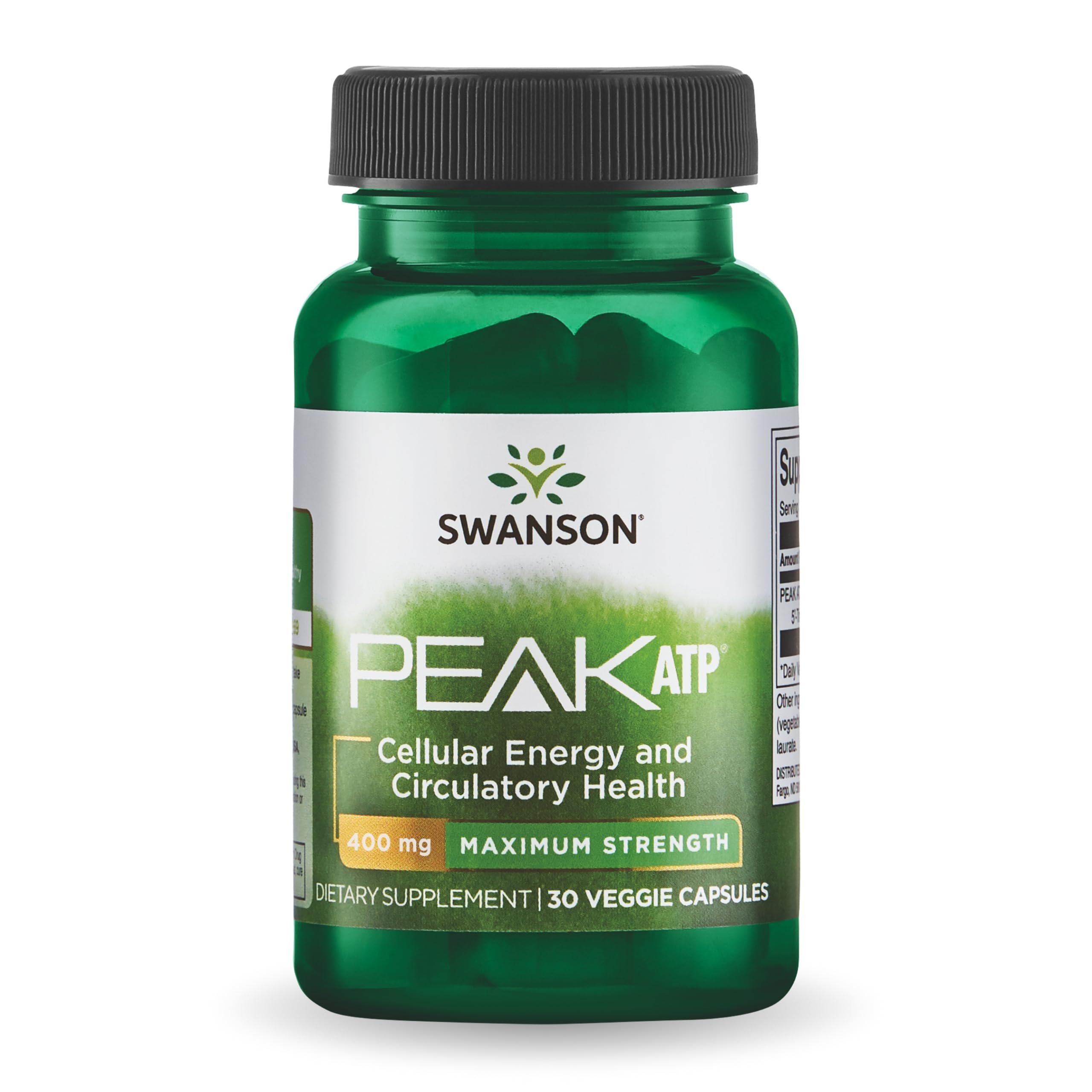 Foto 1 | Suplemento Swanson Maximum Strength Peak Atp 400 Mg 30 Cápsulas - Venta Internacional.