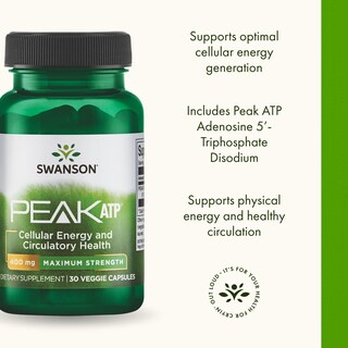 Foto 4 | Suplemento Swanson Maximum Strength Peak Atp 400 Mg 30 Cápsulas - Venta Internacional.