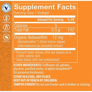 Foto 4 | Suplemento The Vitamin Shoppe De Astaxantina, 12 Mg, 30 Cápsulas Blandas - Venta Internacional.