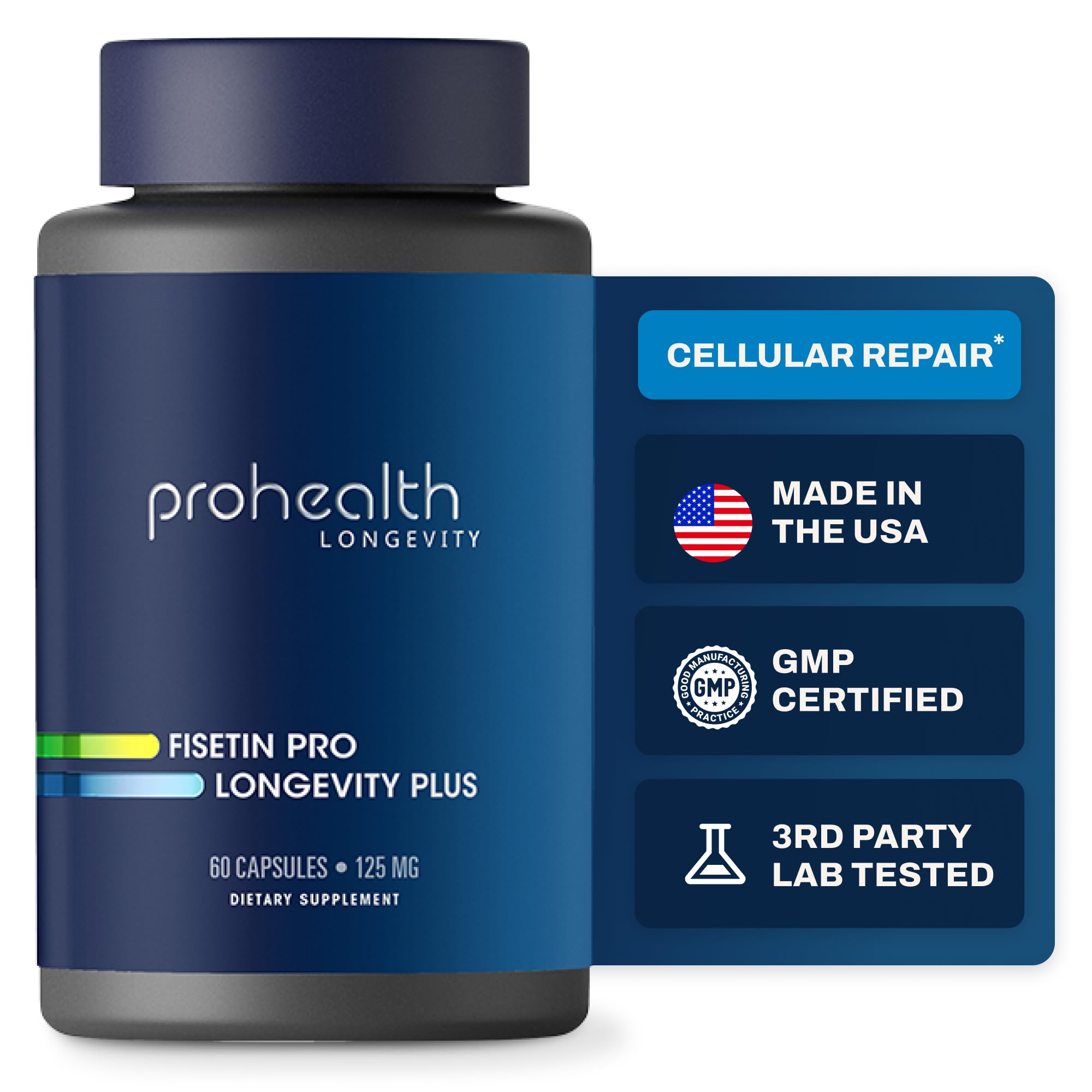 Foto 1 | Suplemento Prohealth Fisetin De 125 Mg X 60 Porciones Con Aceite Mct - Venta Internacional.